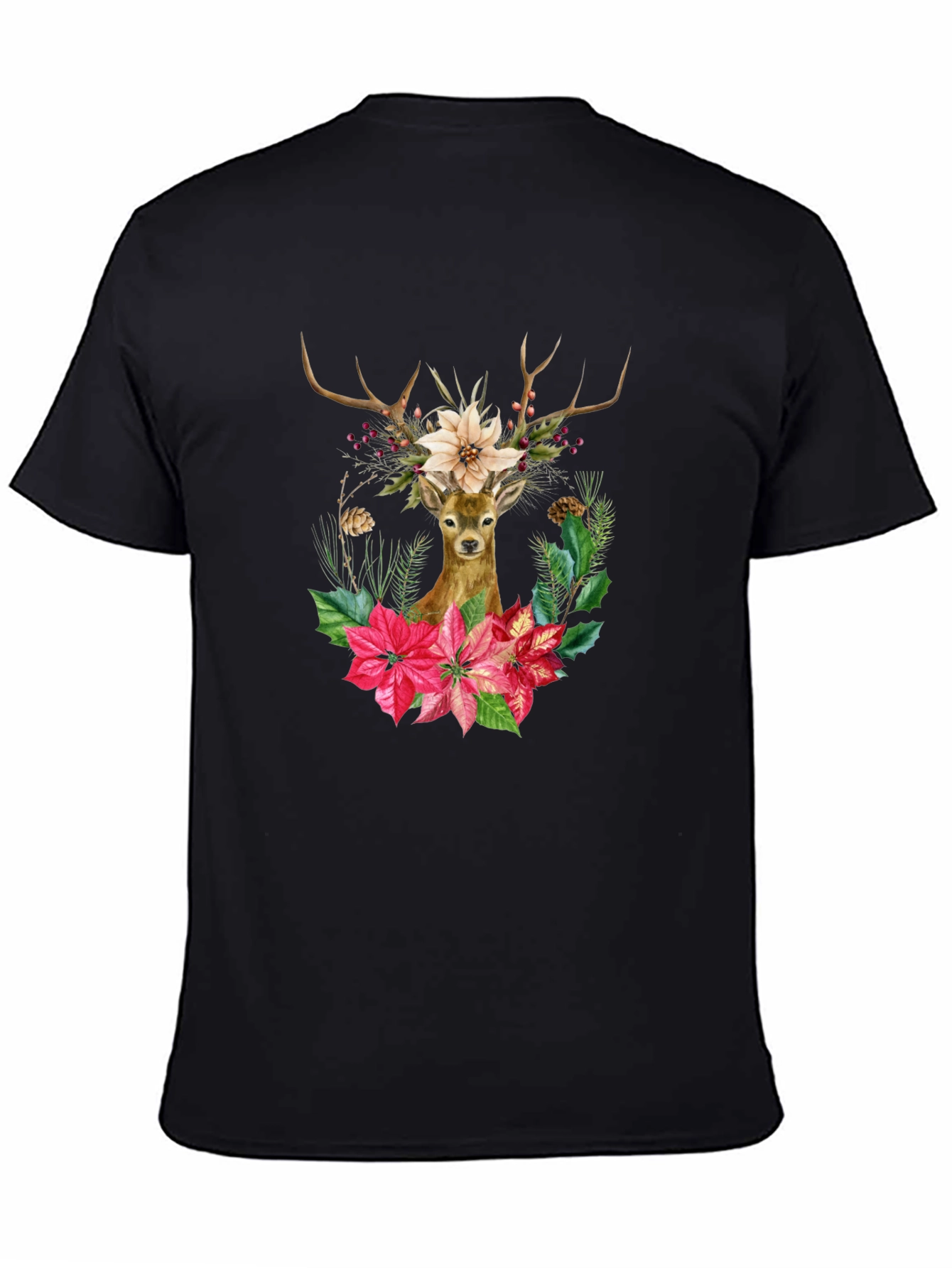 Festive Deer Graphic Tee - Holiday Style