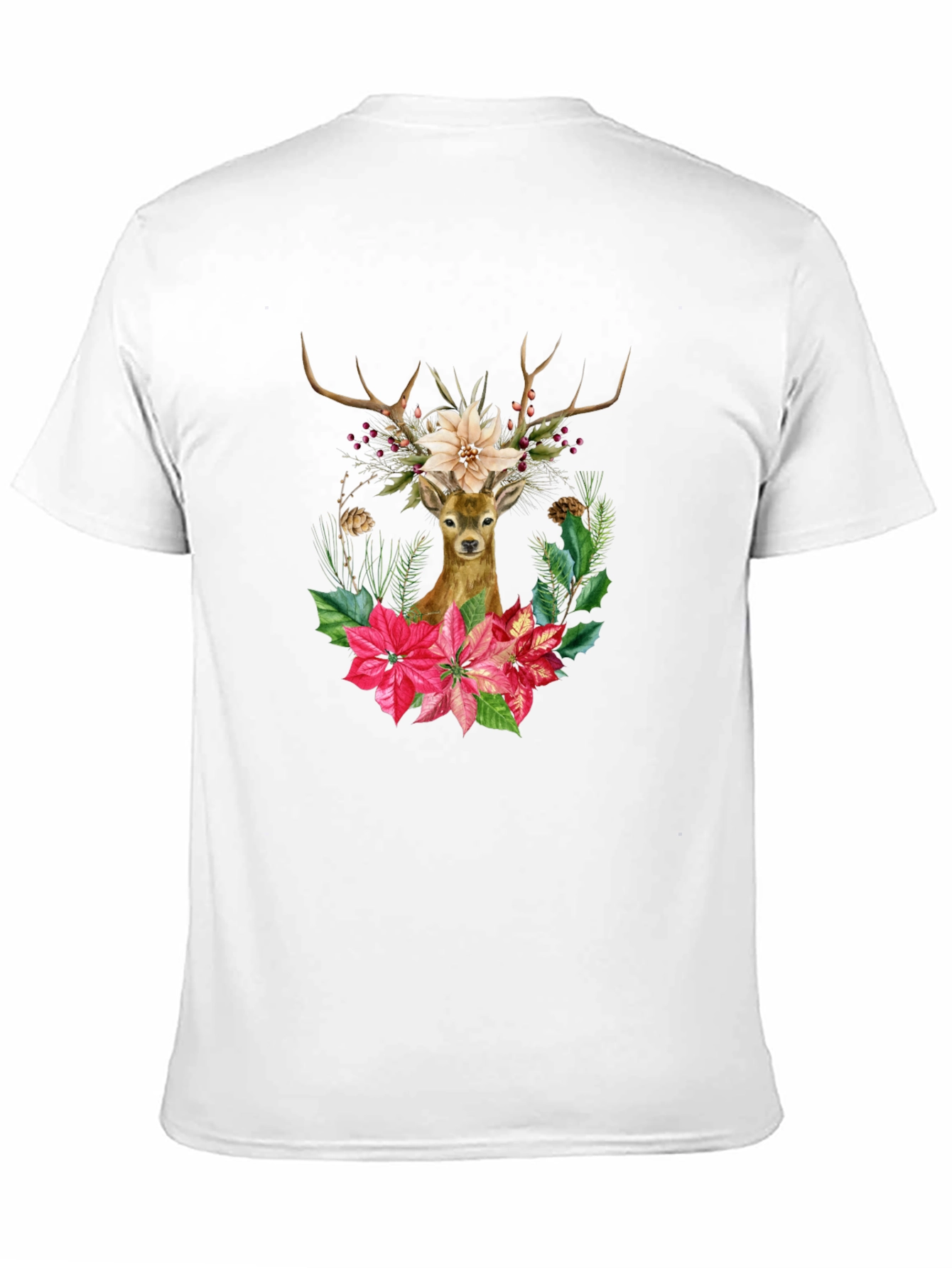 Festive Deer Graphic Tee - Holiday Style