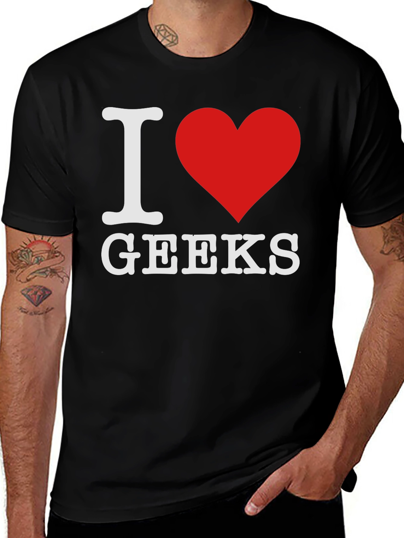 I Heart Geeks Black T-Shirt - Geek Pride Apparel