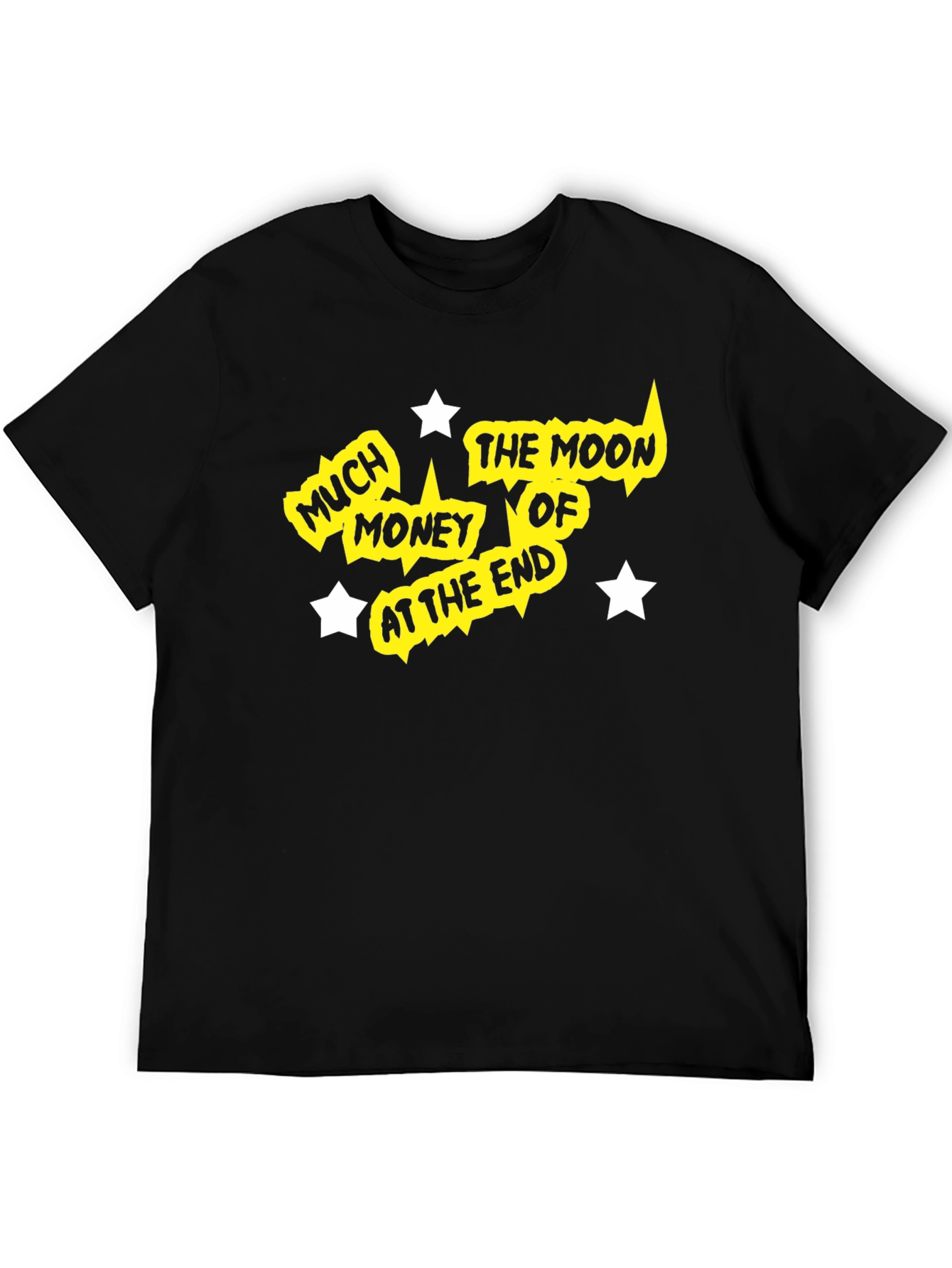 Much Money the Moon Graphic Tee - Black