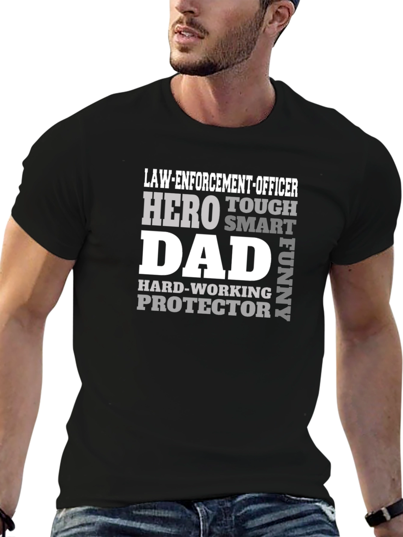 Law Enforcement Dad Hero T-Shirt