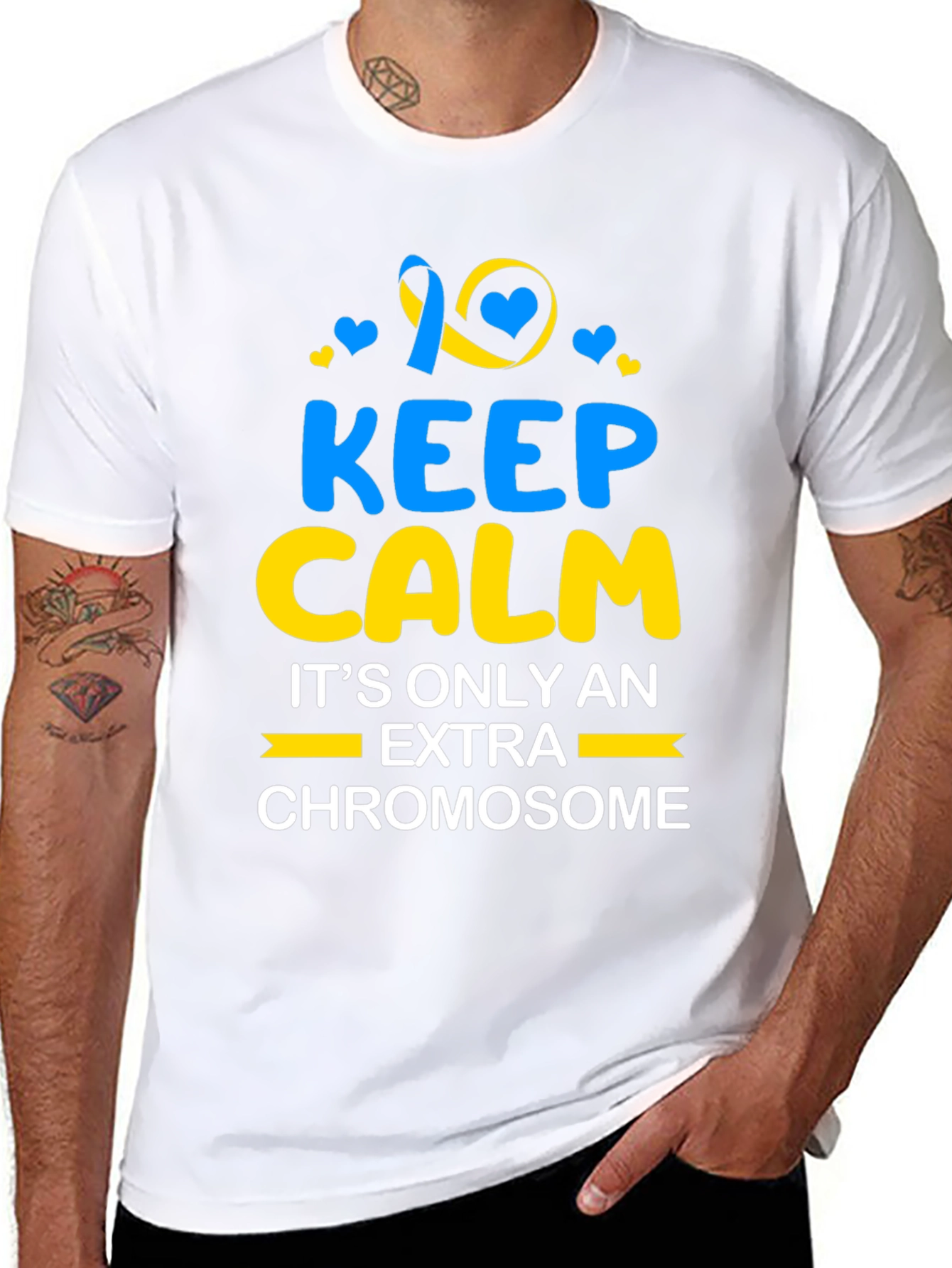 Keep Calm Extra Chromosome T-Shirt Down Syndrome Awareness