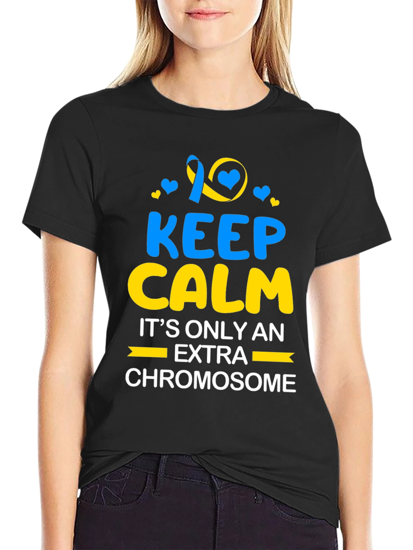 Keep Calm Extra Chromosome T-Shirt Down Syndrome Awareness