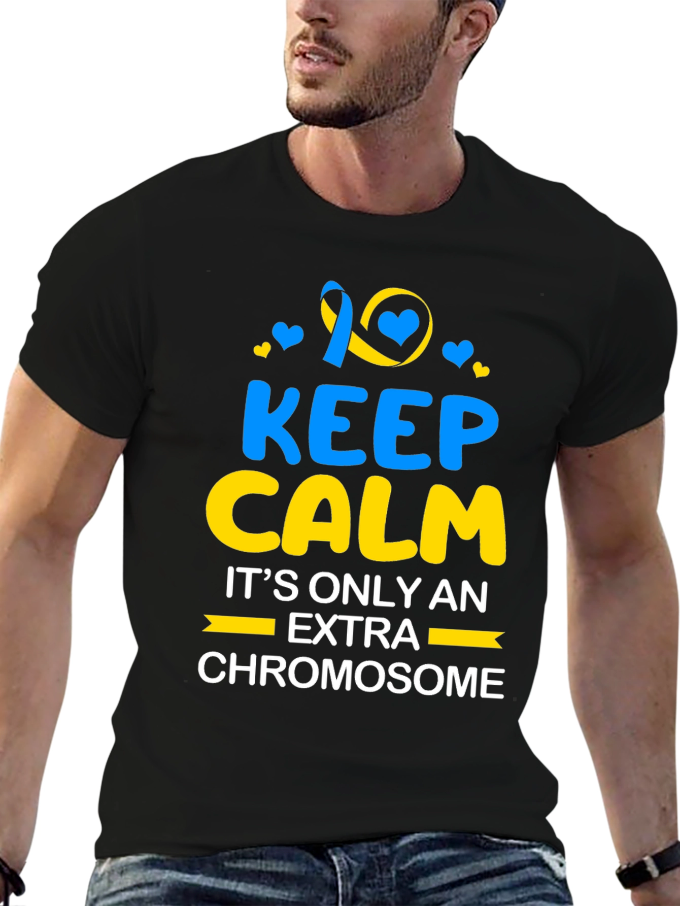 Keep Calm Extra Chromosome T-Shirt Down Syndrome Awareness