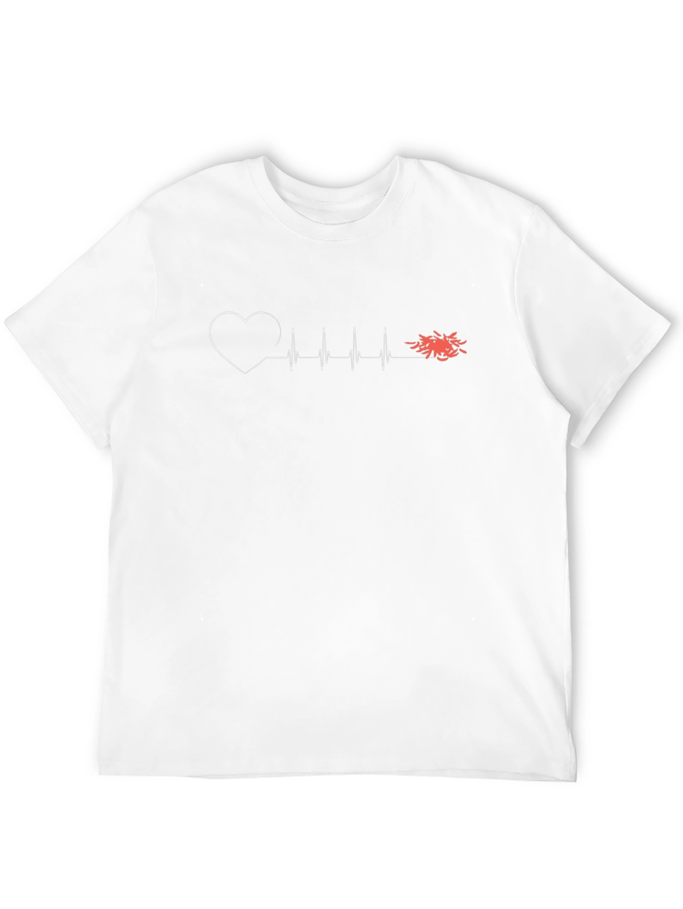 Heartbeat Crab Tee - Black Graphic T-Shirt