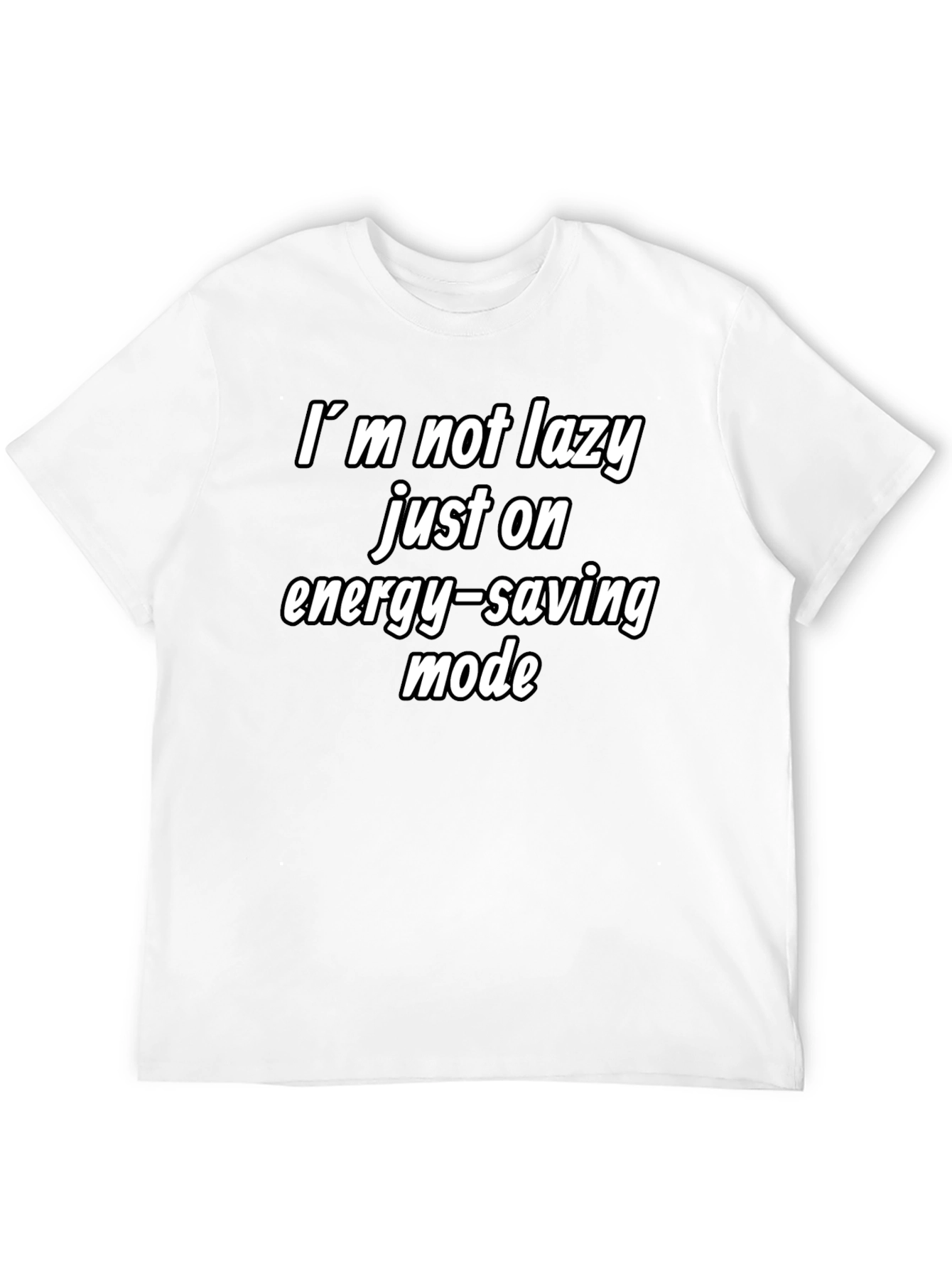 Funny Energy-Saving Mode Black T-Shirt