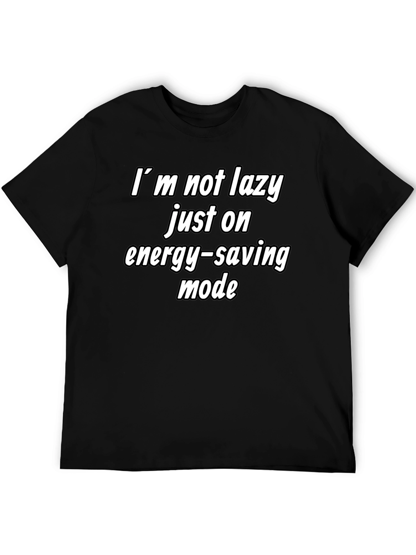 Funny Energy-Saving Mode Black T-Shirt