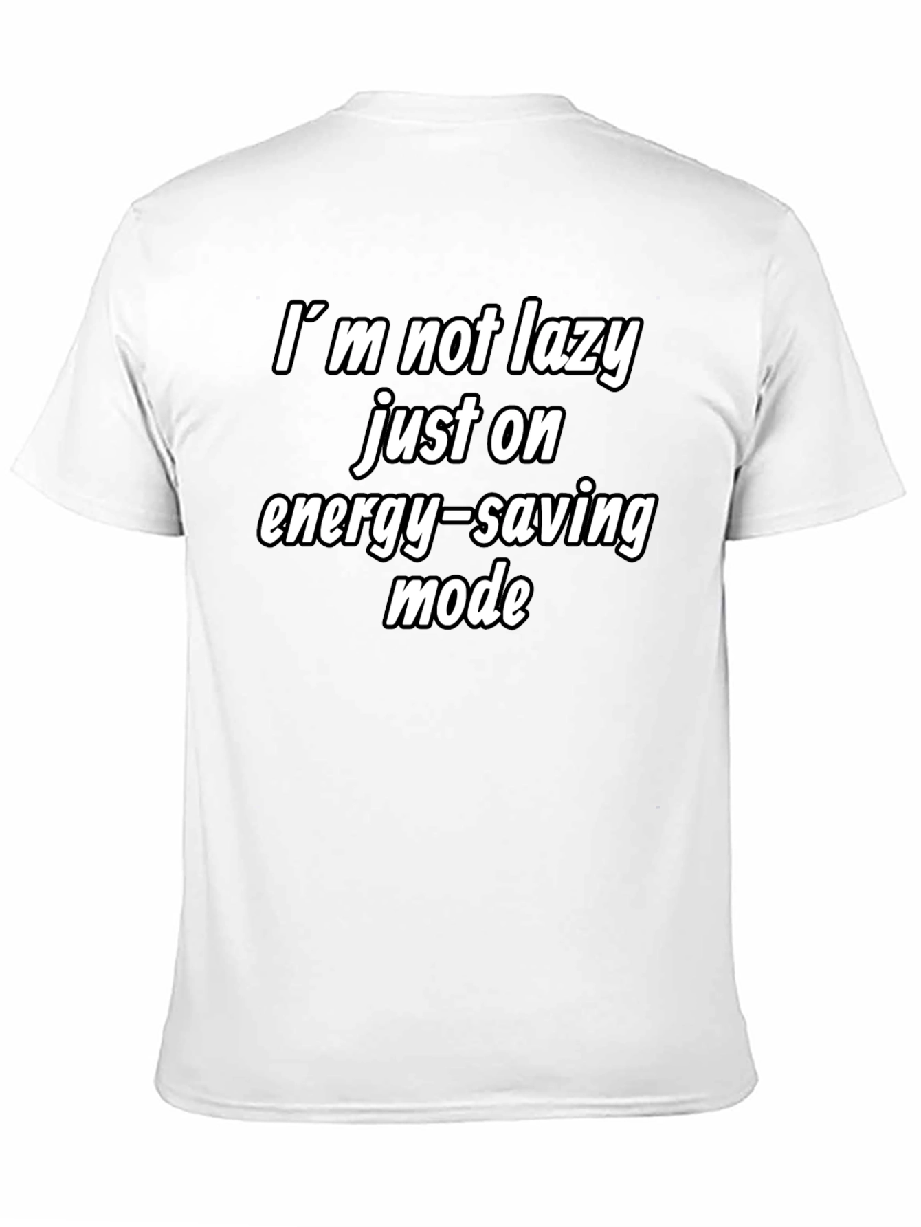 Funny Energy-Saving Mode Black T-Shirt