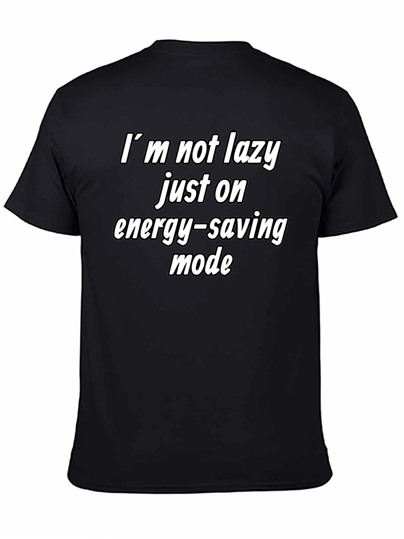 Funny Energy-Saving Mode Black T-Shirt