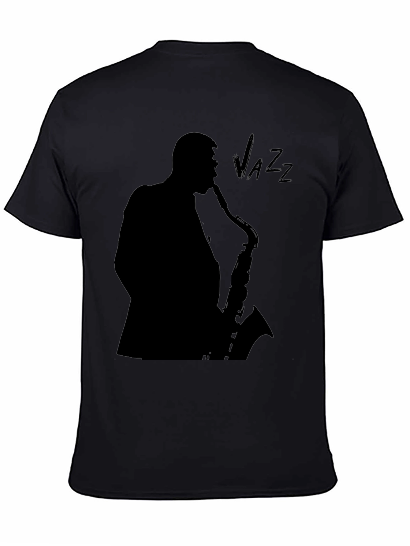 Jazz Saxophone Player Graphic Tee - Black