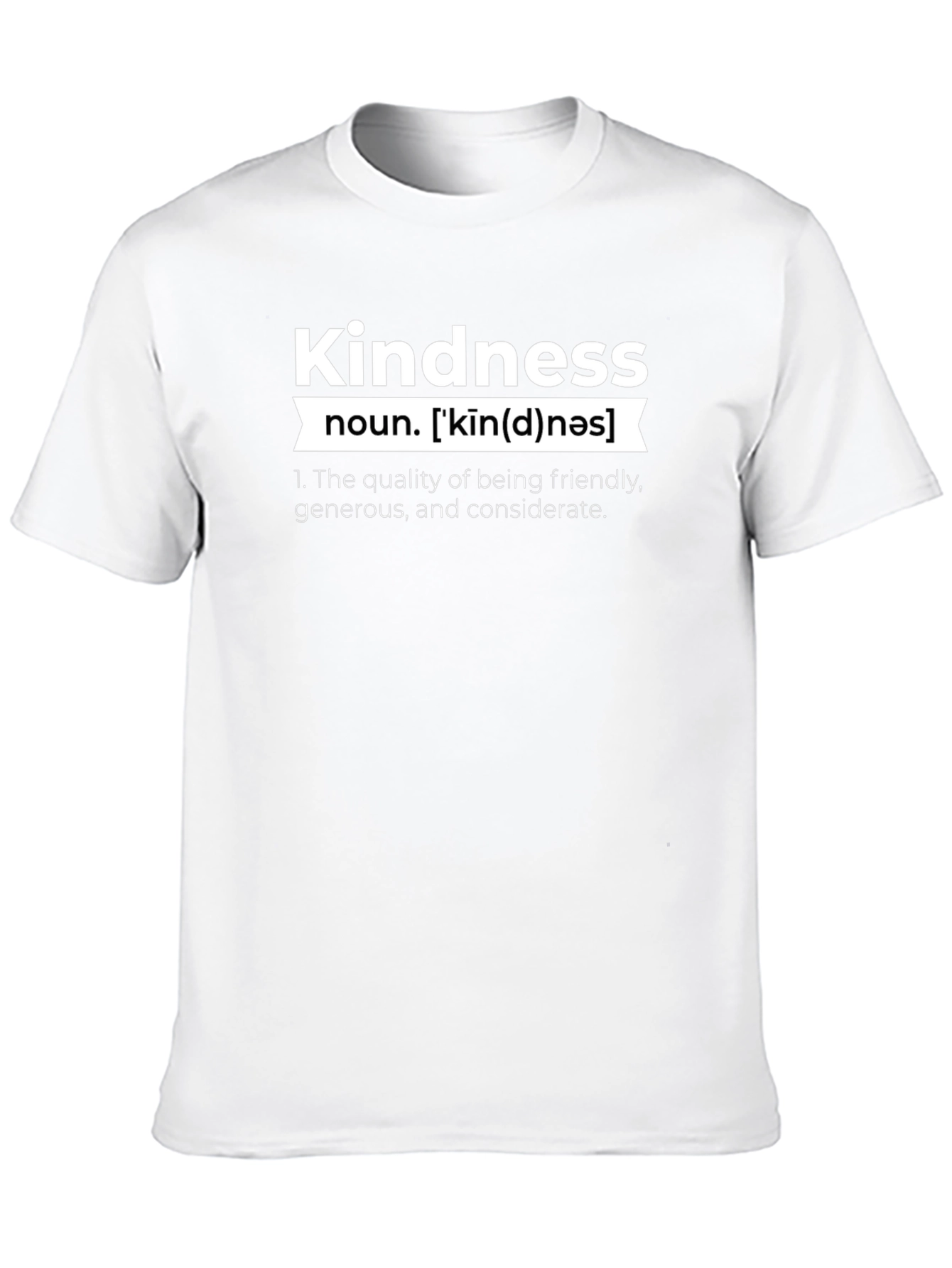 Kindness Definition Black T-Shirt