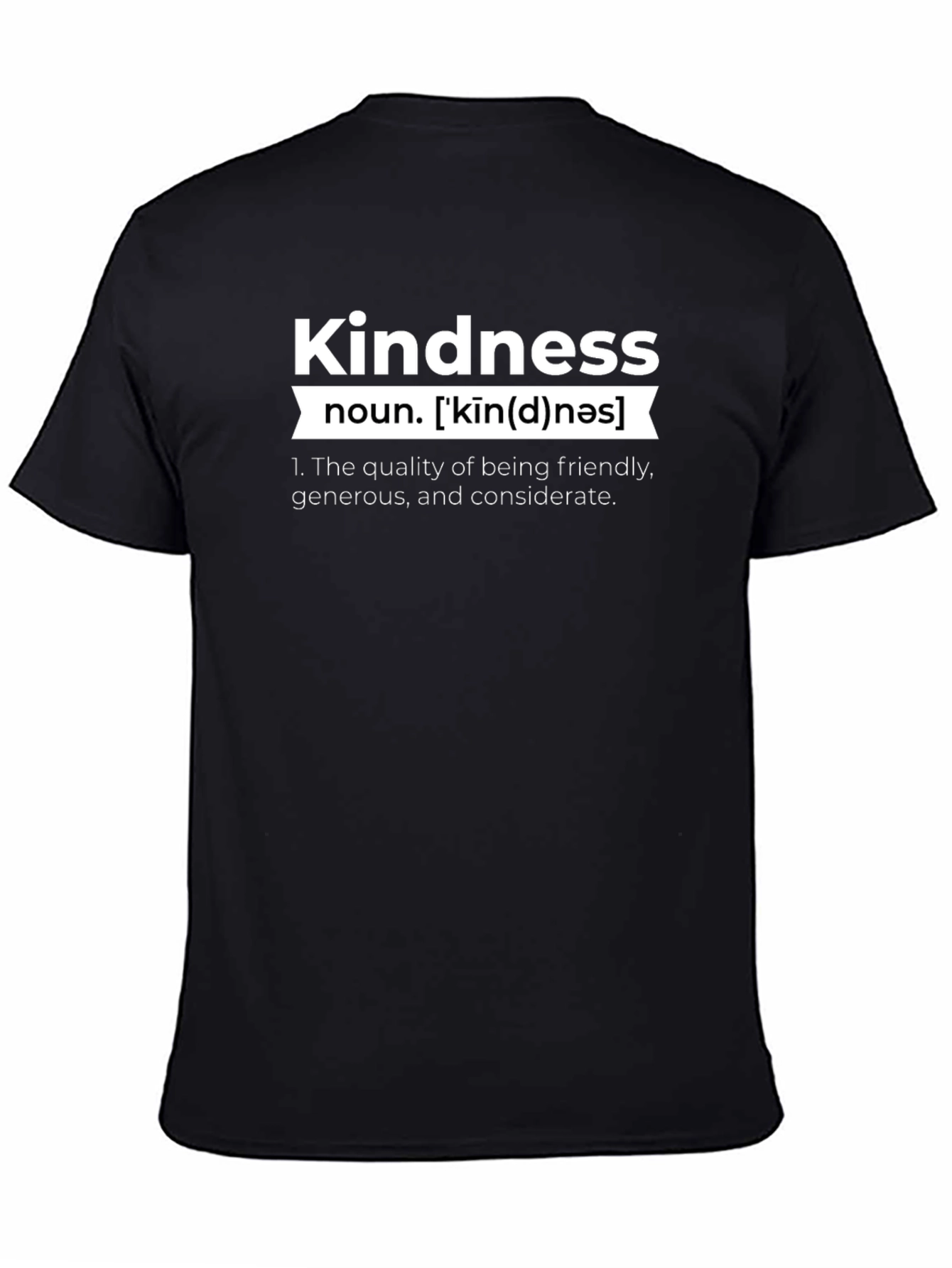Kindness Definition Black T-Shirt