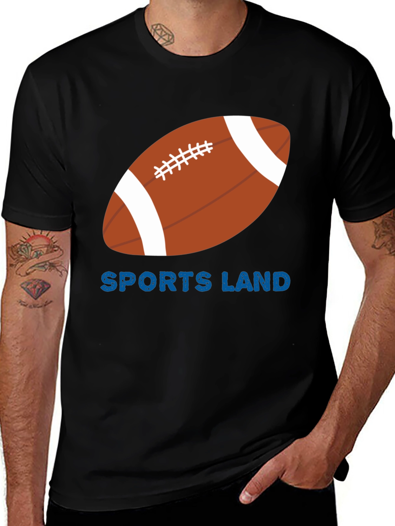 Sports Land Football Graphic T-Shirt