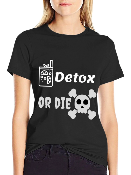 Detox or Die Mens Graphic Tee - Skull & Cocktail