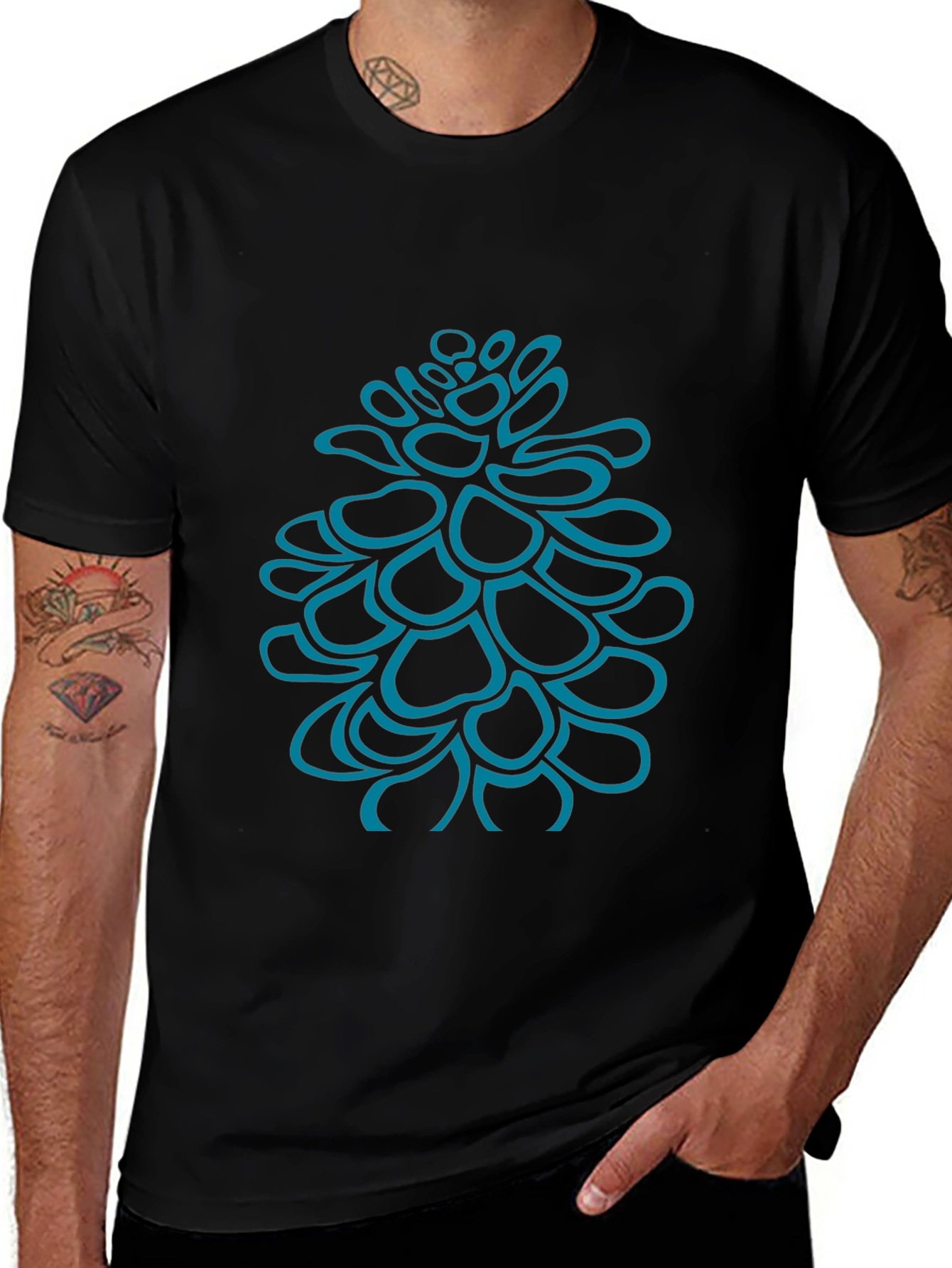 Pine Cone Graphic Tee - Casual Comfort