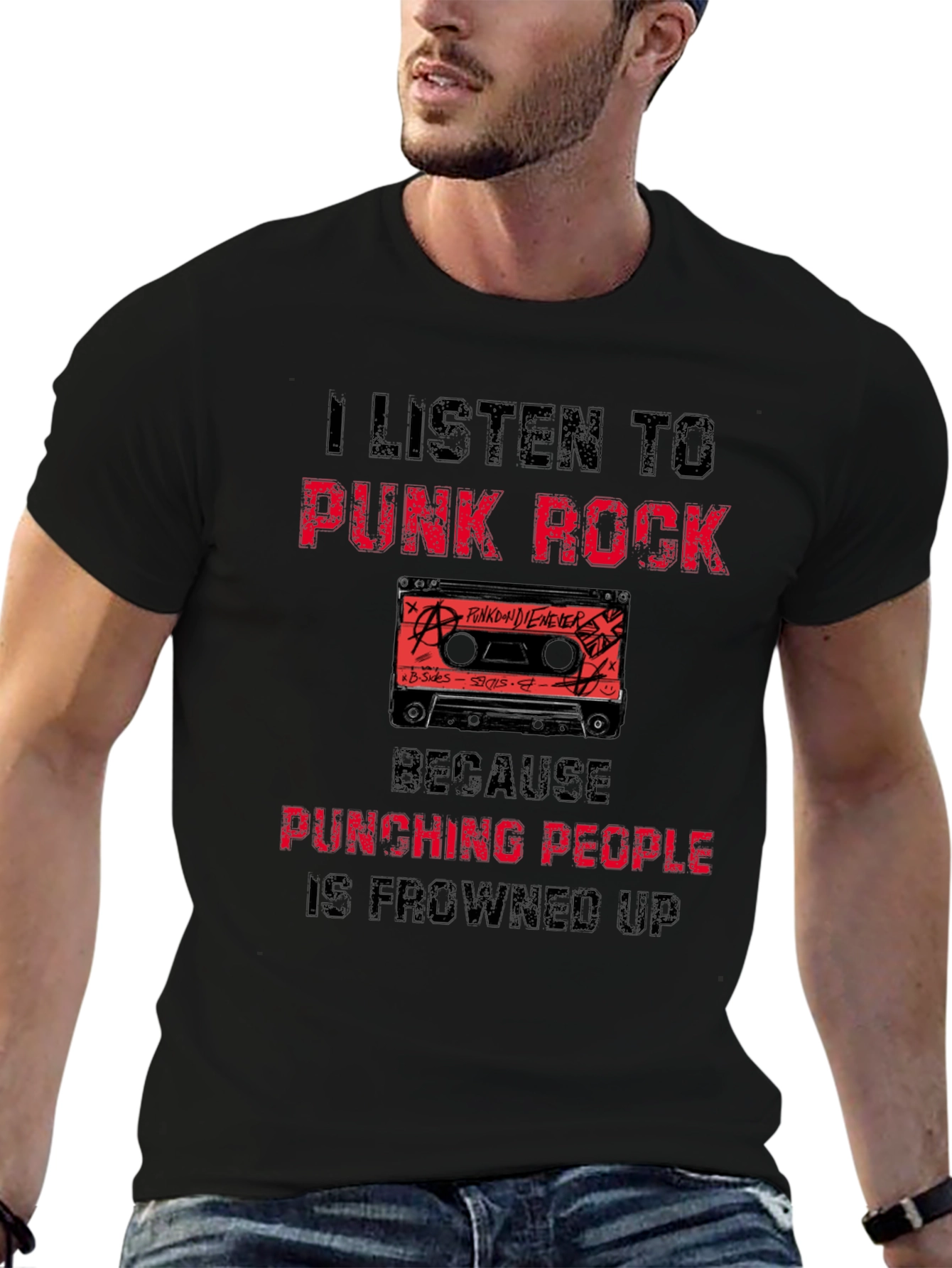 Punk Rock Music T-Shirt - Sarcastic Cassette Tee