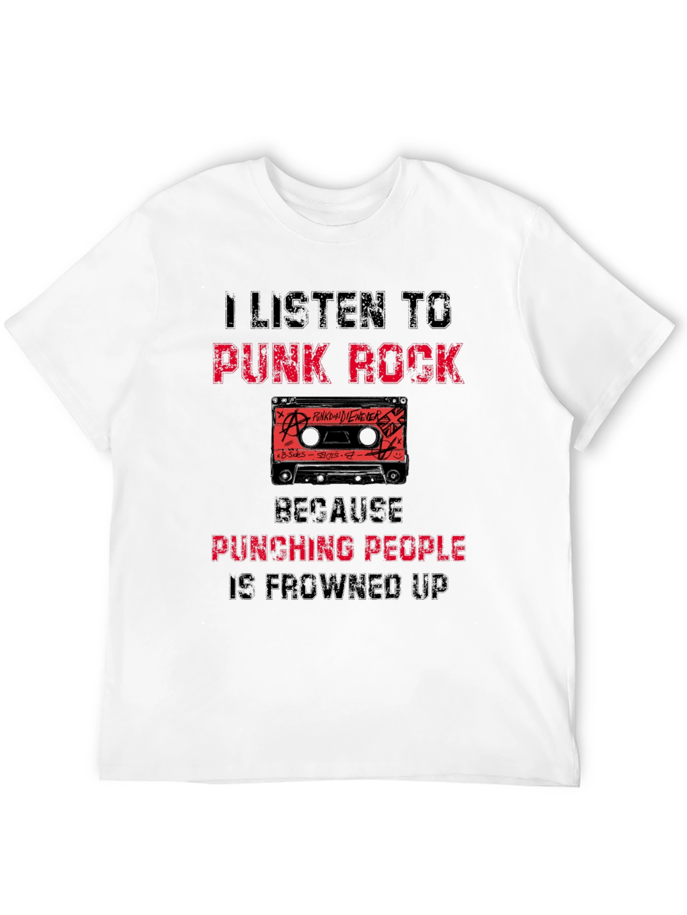 Punk Rock Music T-Shirt - Sarcastic Cassette Tee