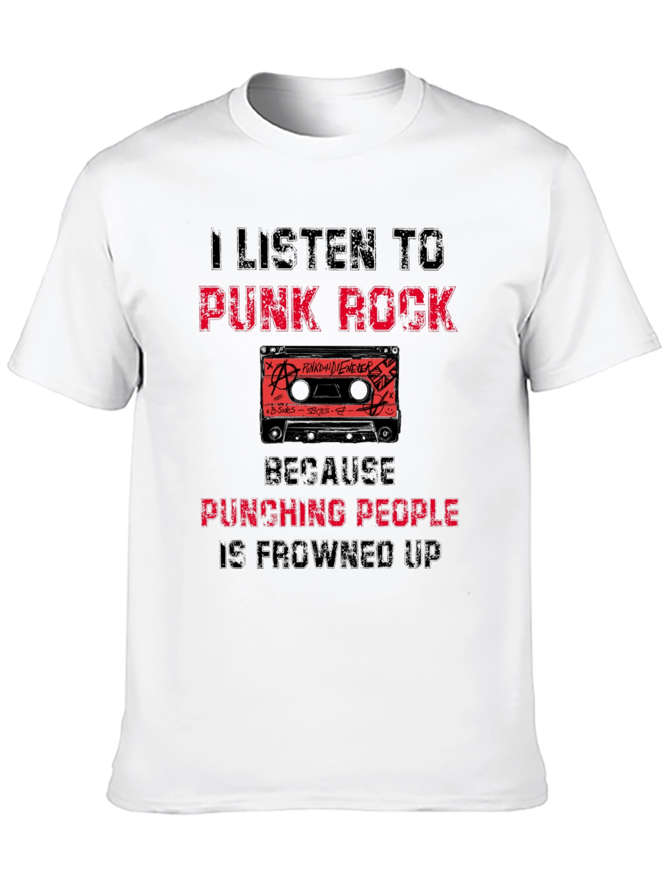 Punk Rock Music T-Shirt - Sarcastic Cassette Tee