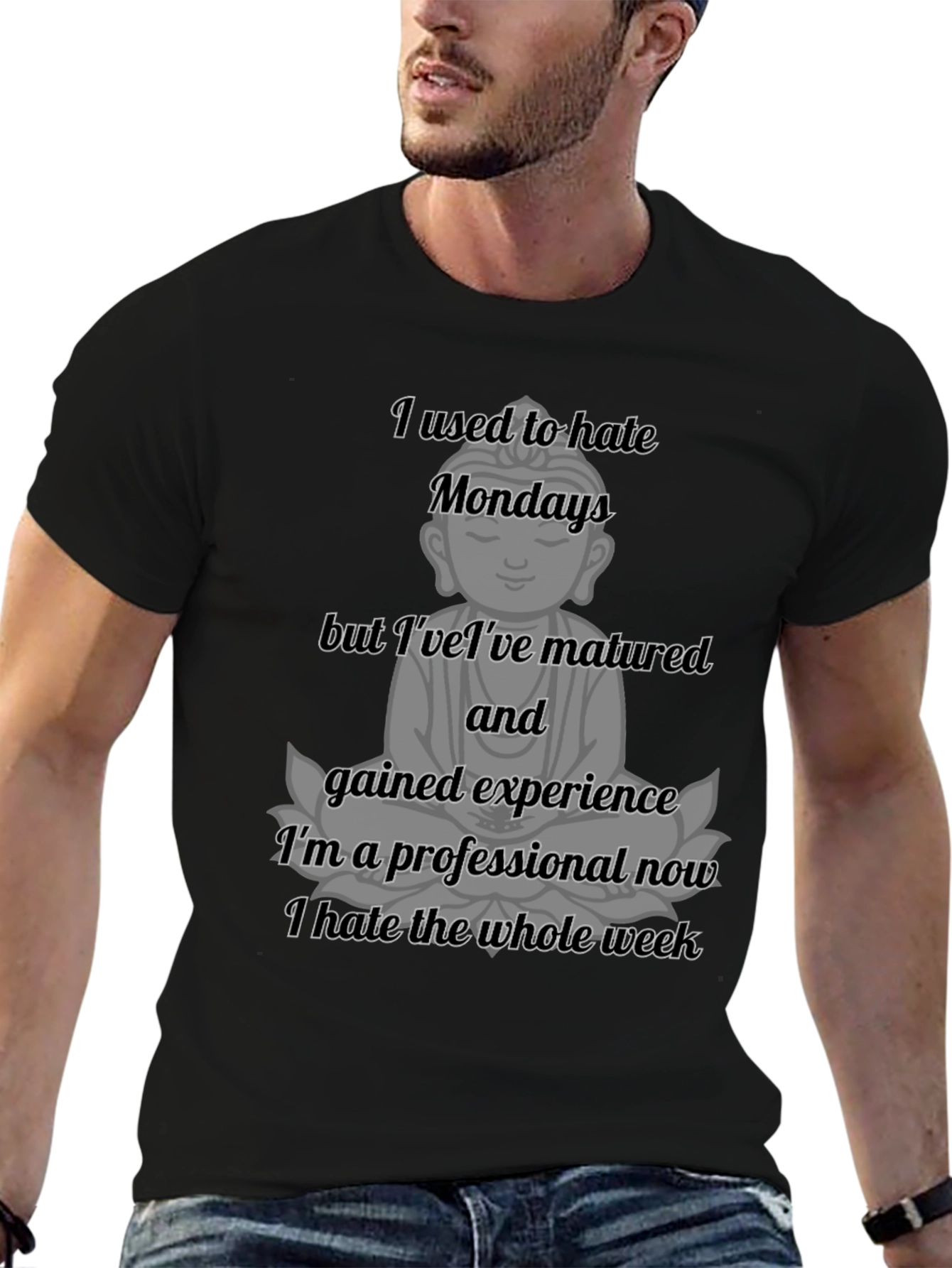 Funny Buddha Monday Hater T-Shirt
