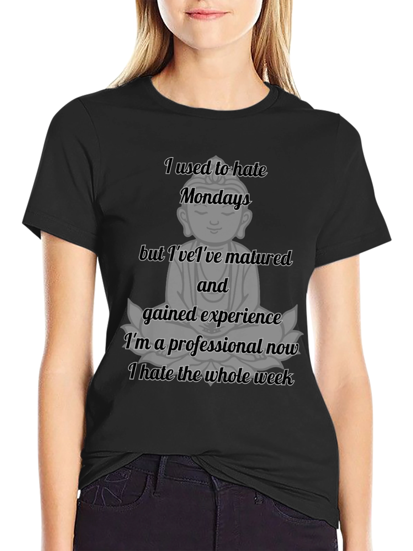 Funny Buddha Monday Hater T-Shirt
