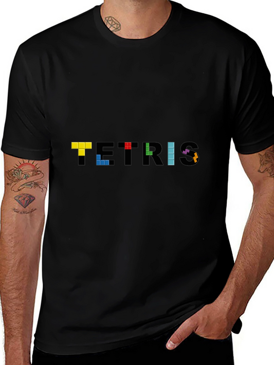 Tetris Pixel Art T-Shirt - Classic Gaming Tee