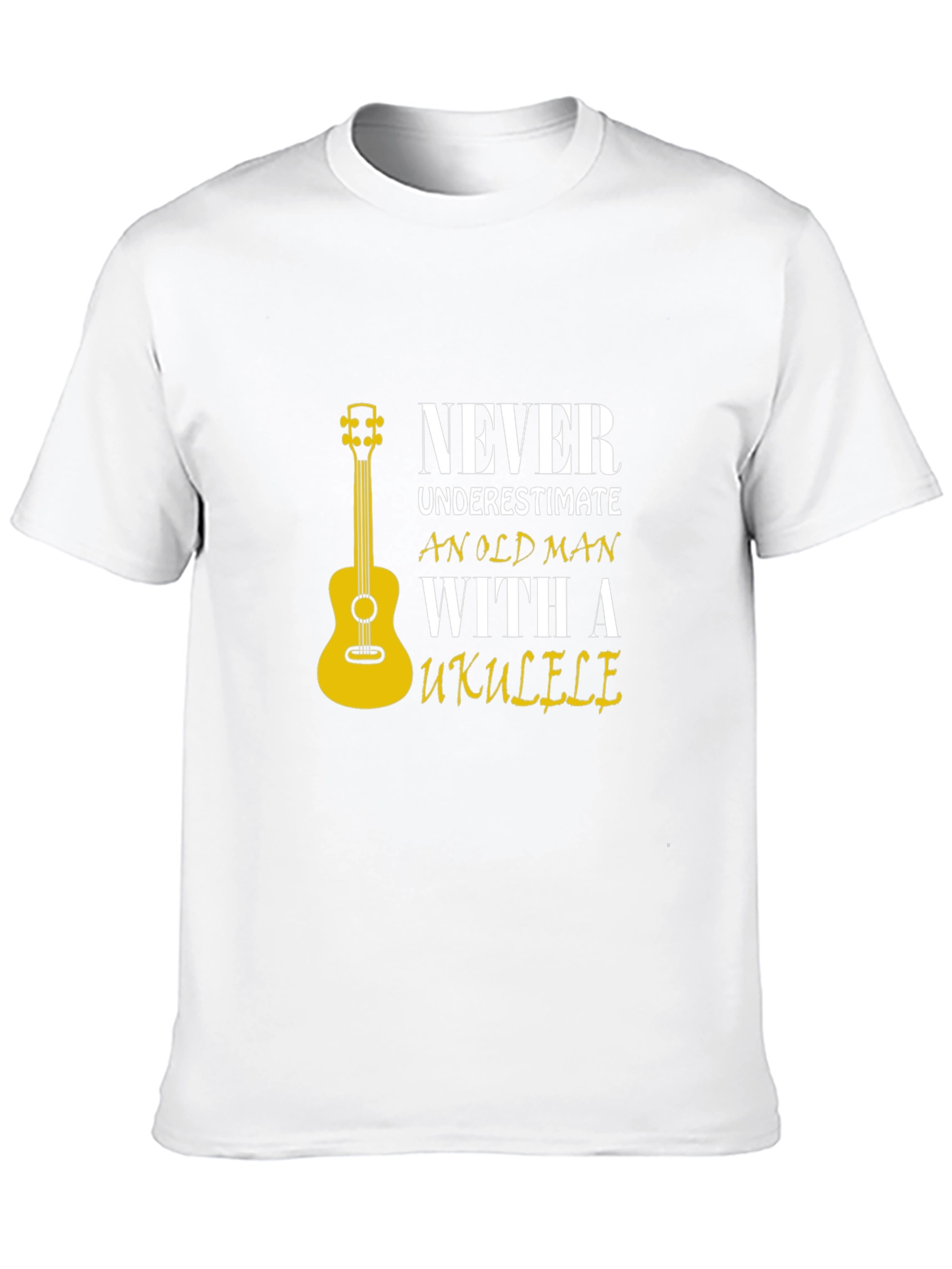 Never Underestimate Old Man with Ukulele T-Shirt