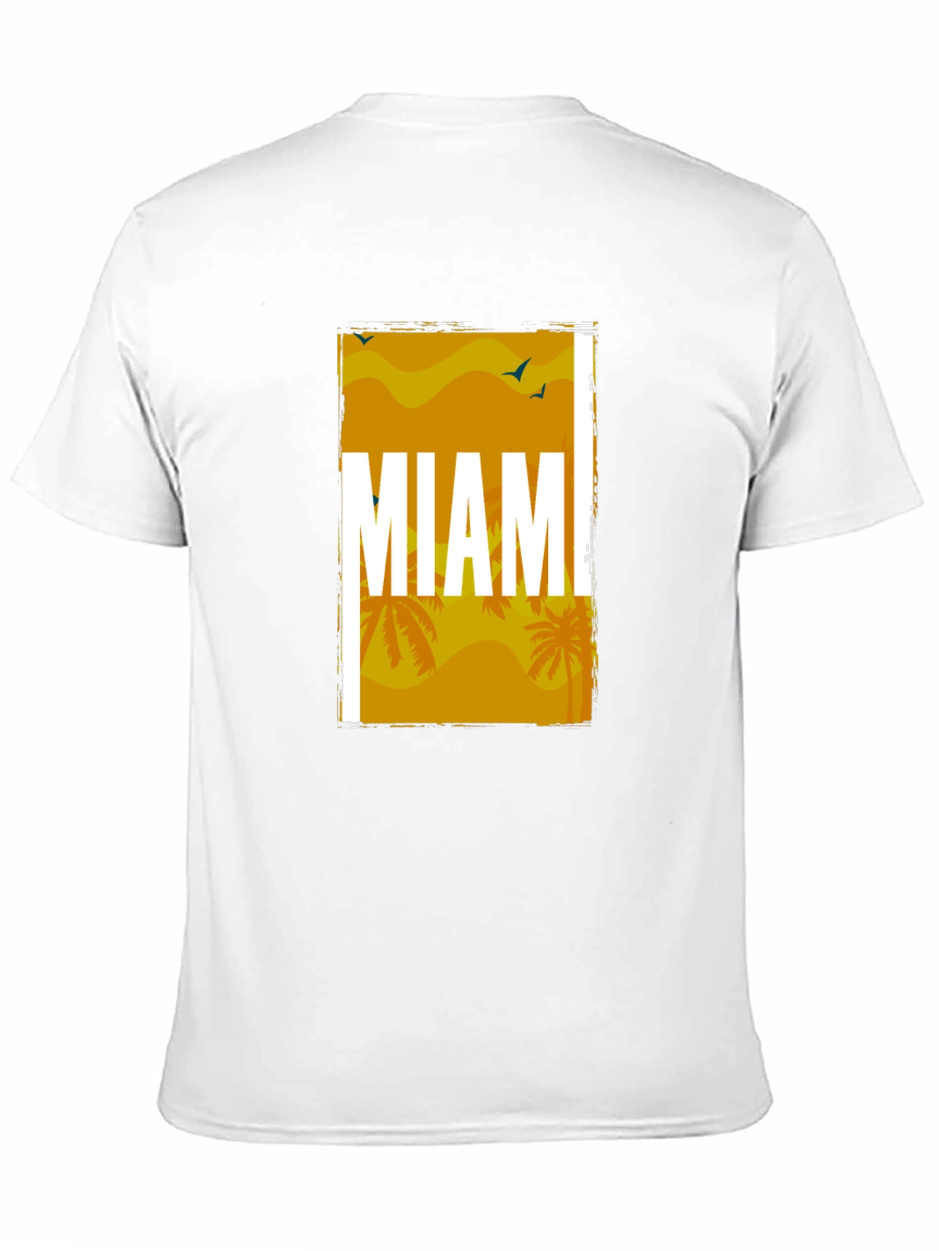 Miami Palm Graphic T-Shirt - Stylish Black Tee