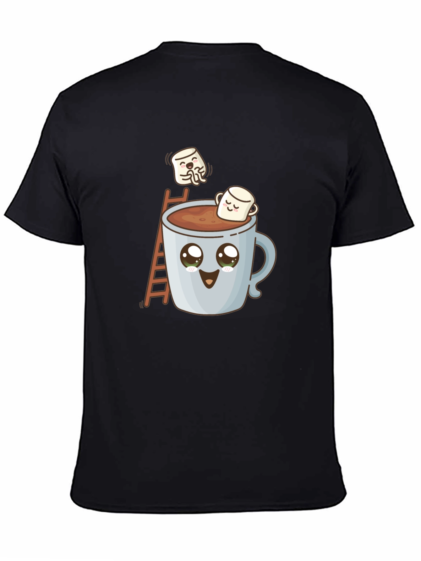 Cute Marshmallow Hot Cocoa Graphic T-Shirt