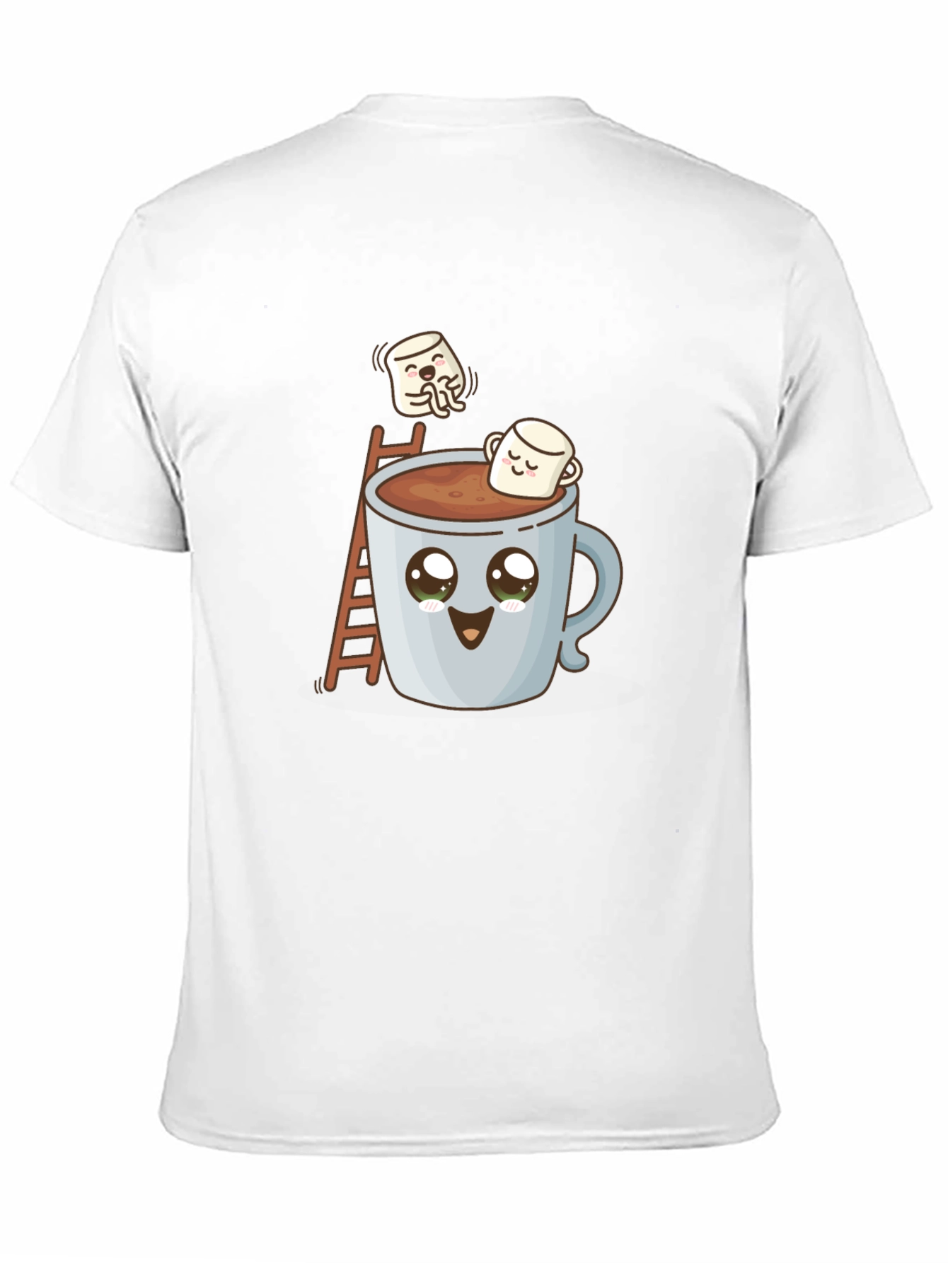 Cute Marshmallow Hot Cocoa Graphic T-Shirt