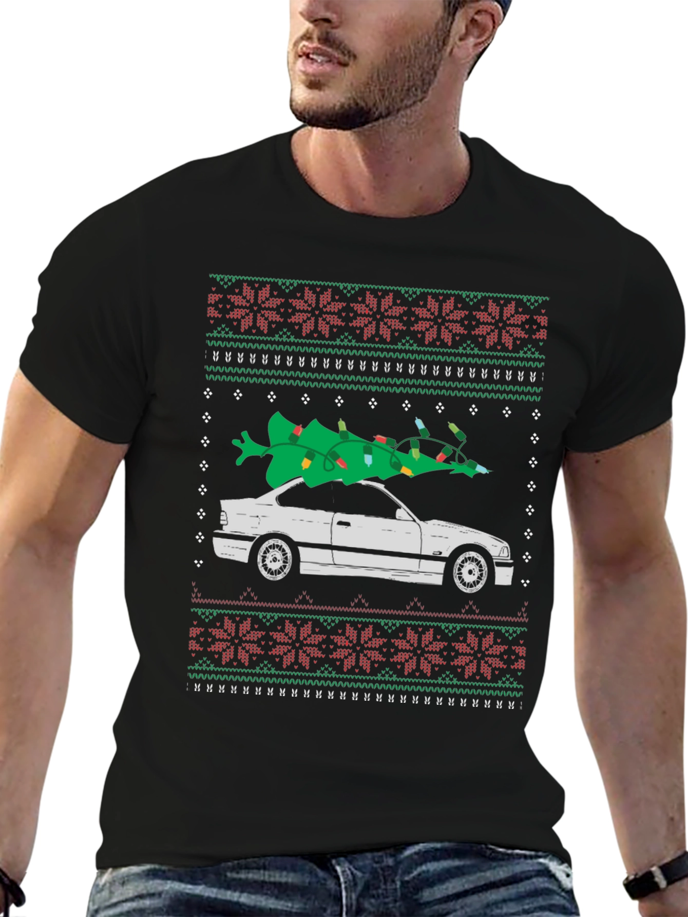 Christmas Car Tree Ugly T-Shirt