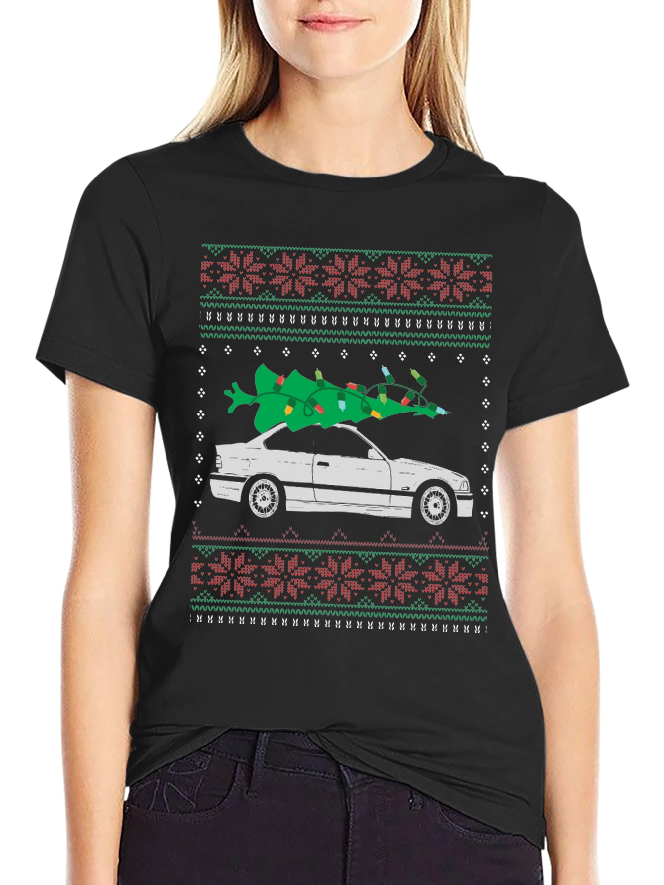 Christmas Car Tree Ugly T-Shirt