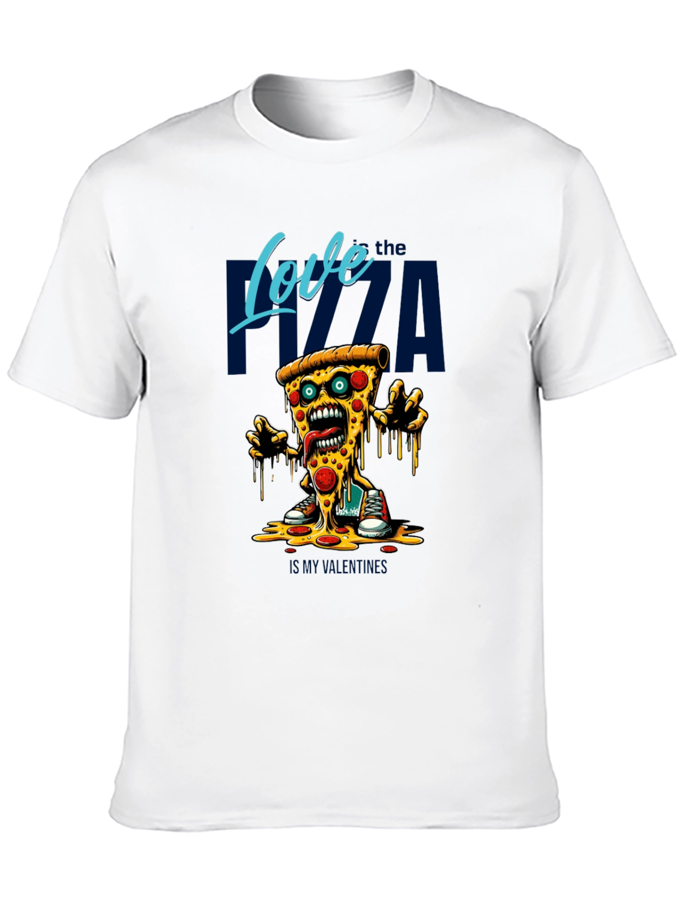 Love the Pizza Graphic T-Shirt - Fun Foodie Tee