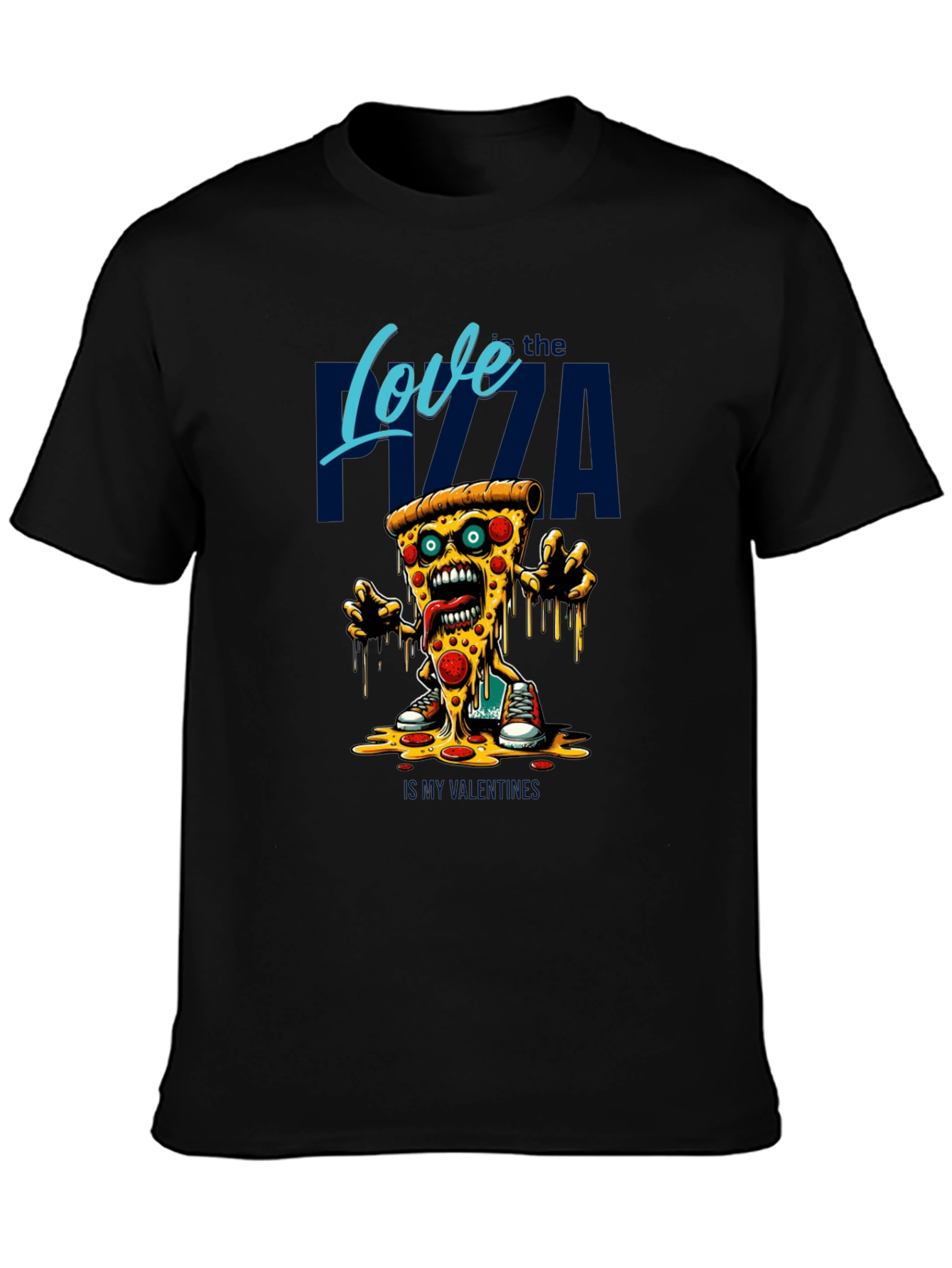 Love the Pizza Graphic T-Shirt - Fun Foodie Tee