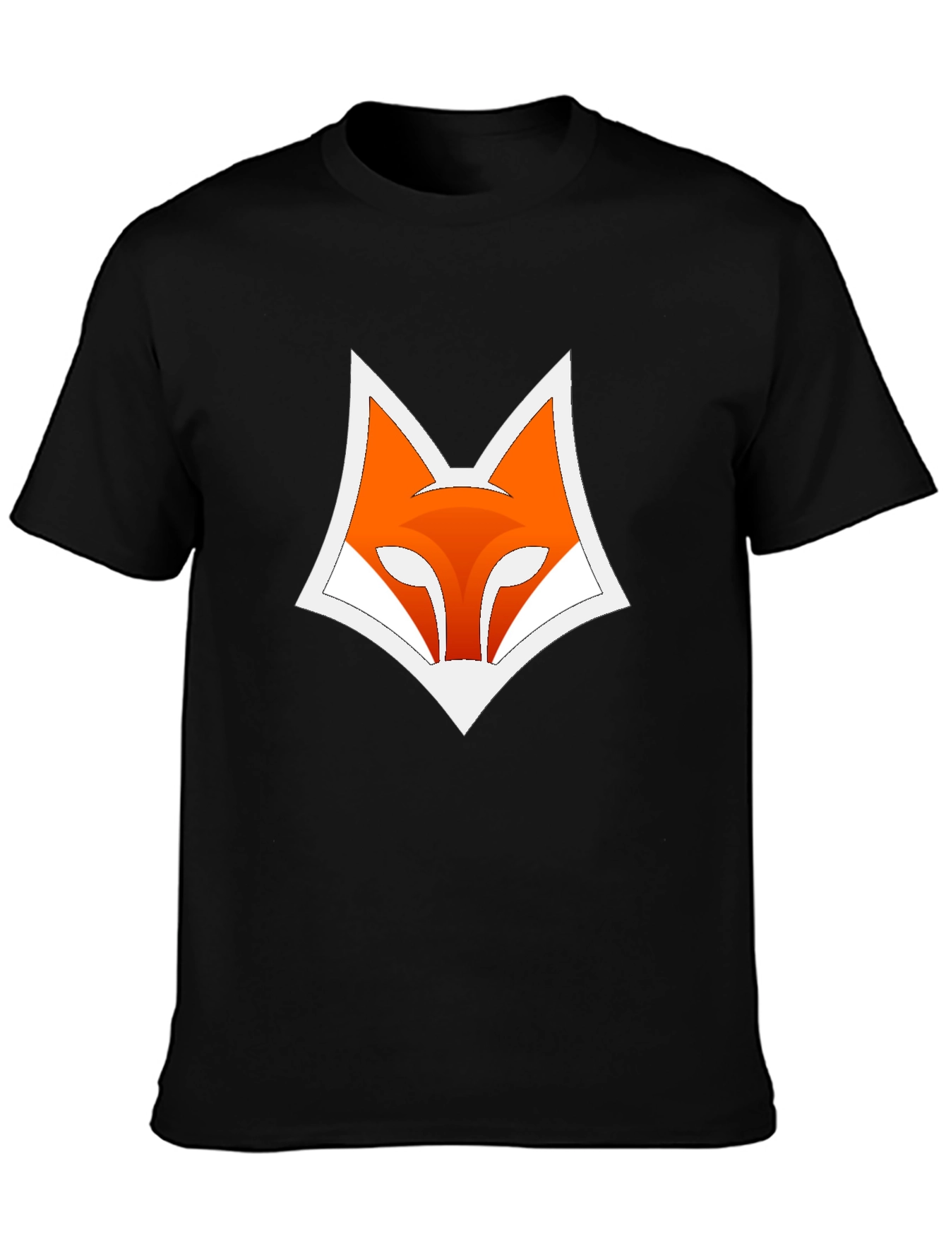 Fox Logo Graphic Print Black T-Shirt