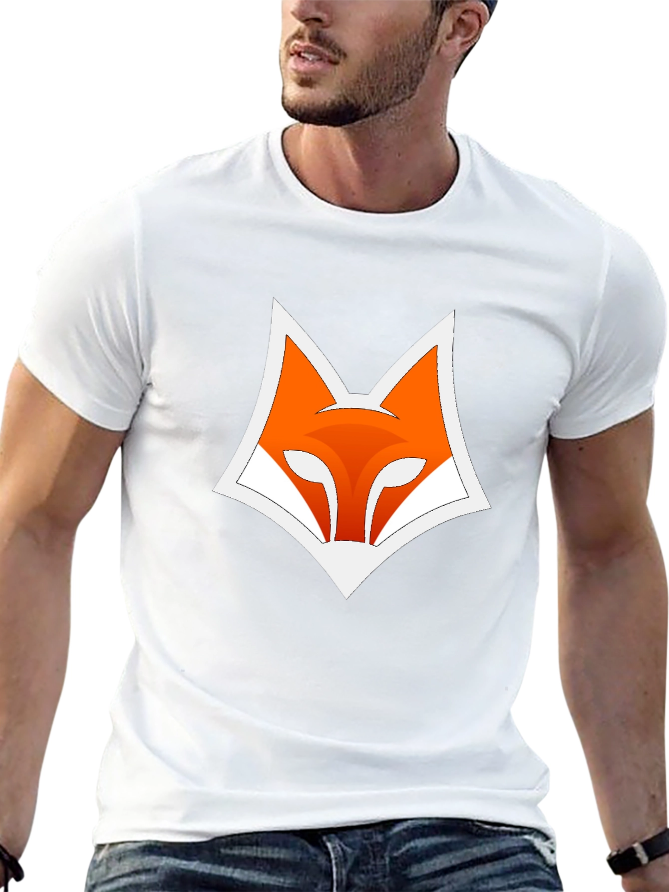 Fox Logo Graphic Print Black T-Shirt