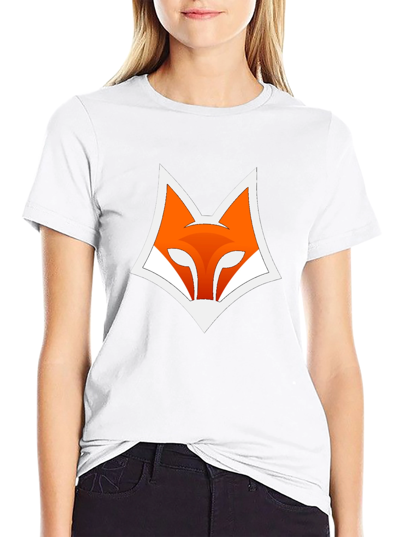 Fox Logo Graphic Print Black T-Shirt
