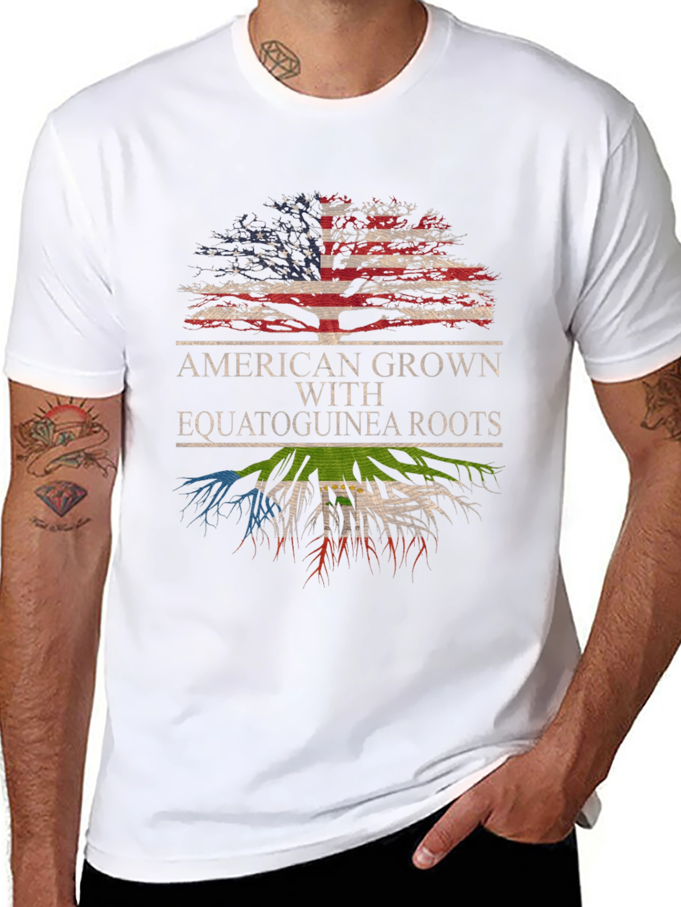 American Grown with Equatoguinea Roots T-Shirt