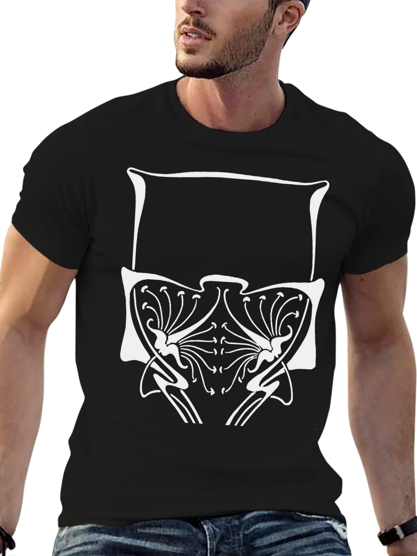 Art Nouveau Graphic Tee - Black