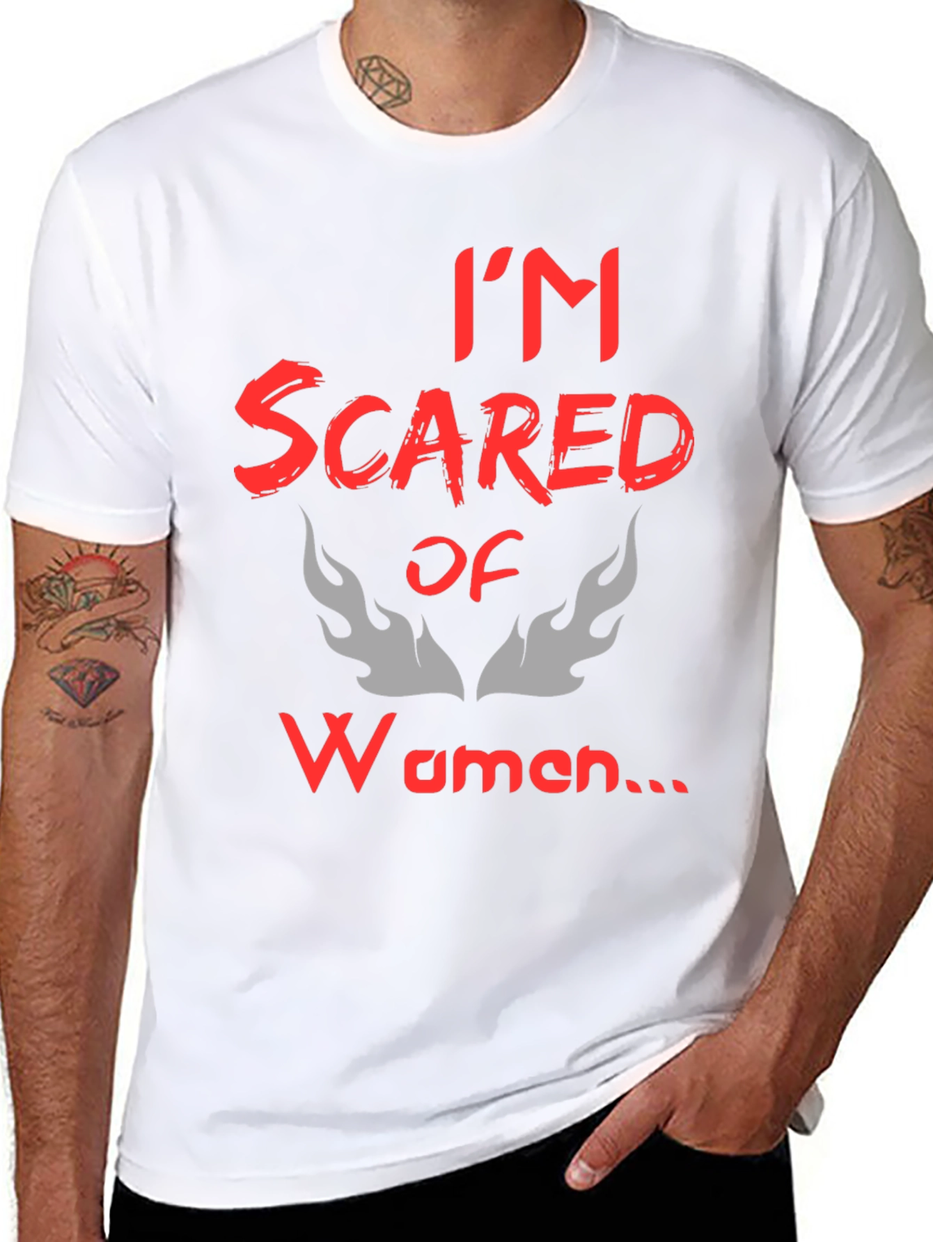 Im Scared of Women T-Shirt - Novelty Graphic Tee