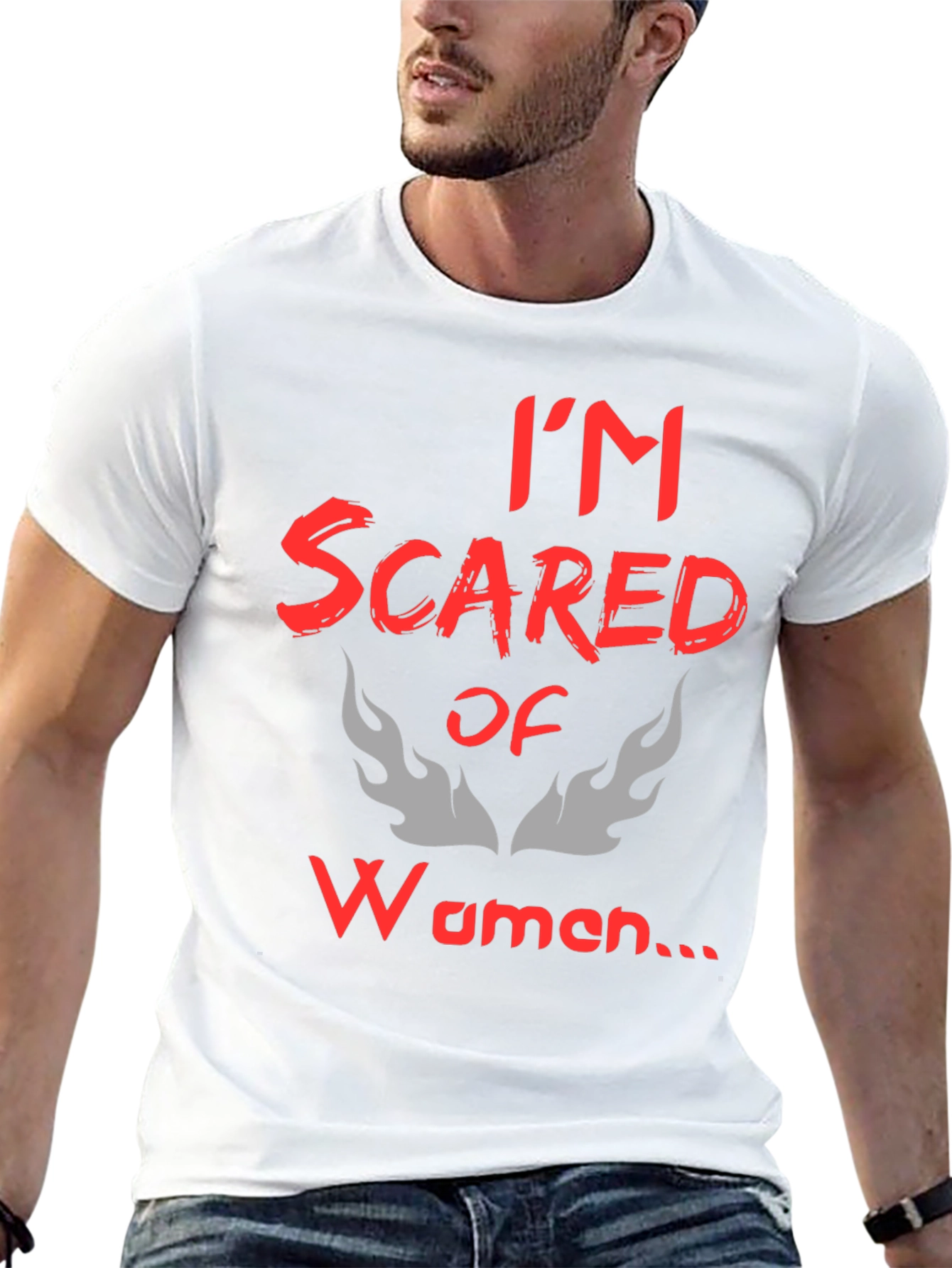 Im Scared of Women T-Shirt - Novelty Graphic Tee