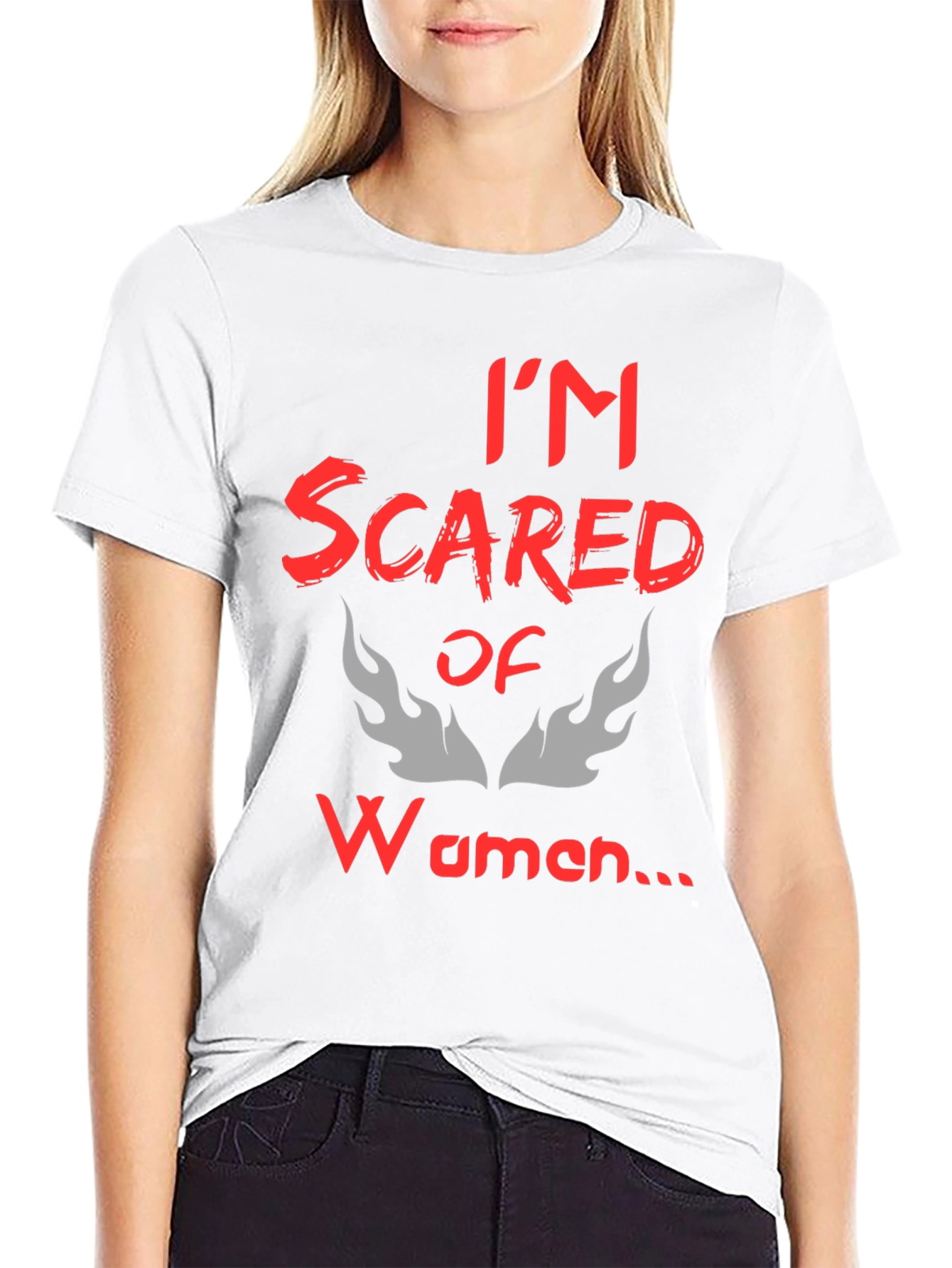 Im Scared of Women T-Shirt - Novelty Graphic Tee