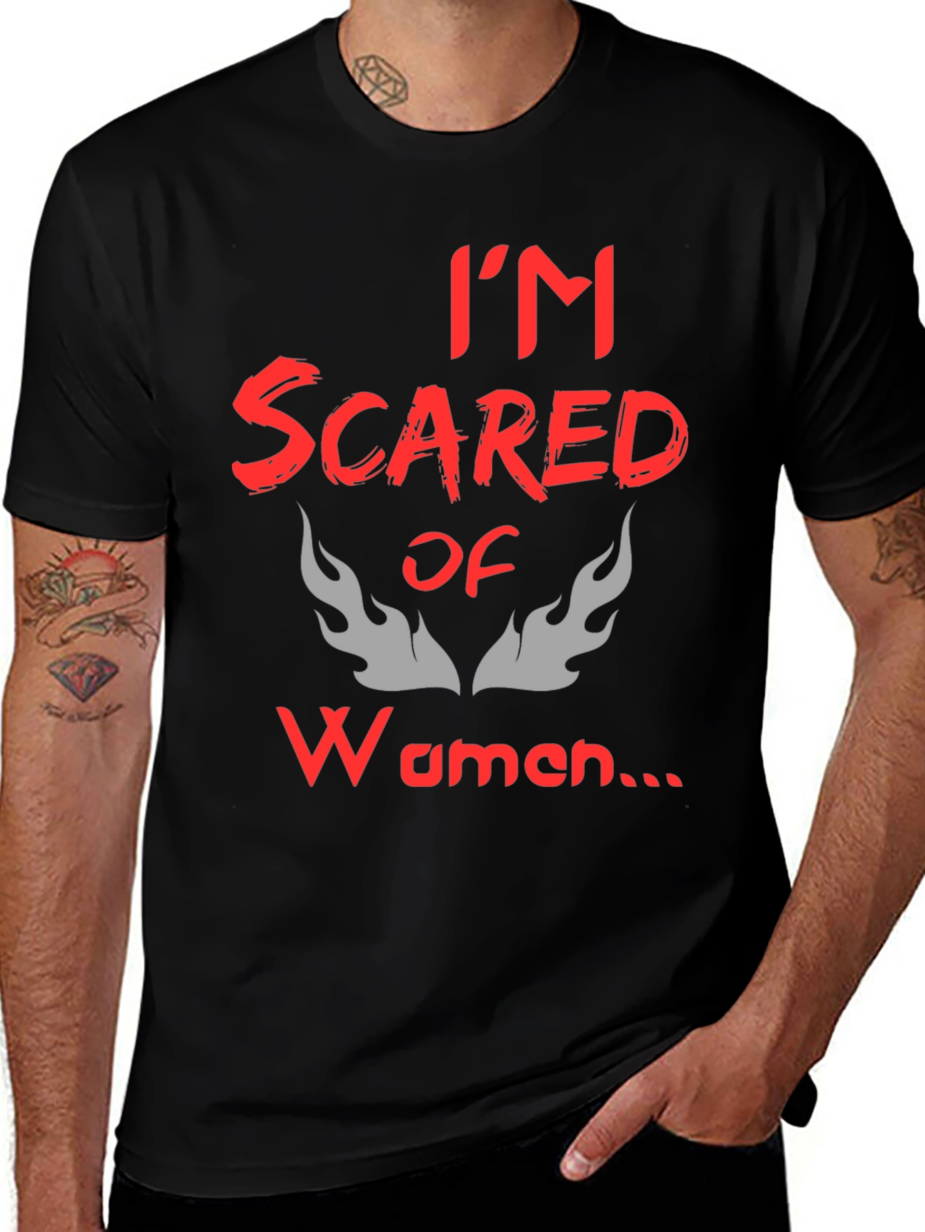 Im Scared of Women T-Shirt - Novelty Graphic Tee