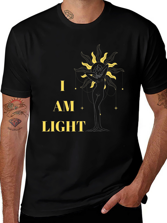 I AM LIGHT Graphic Tee - Stylish Black Cotton T-Shirt