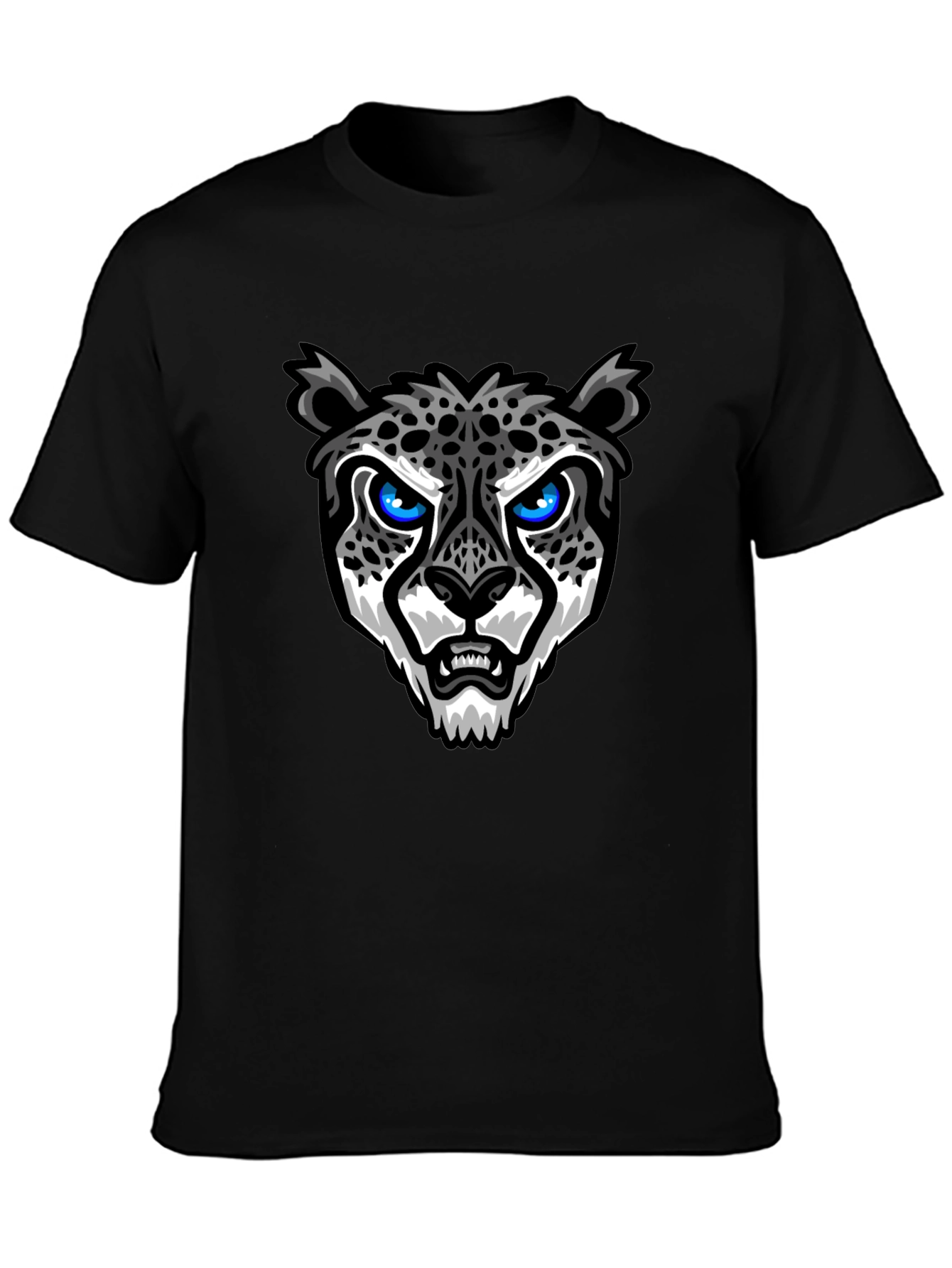 Cool Cheetah Graphic T-Shirt - Trendy Black Tee
