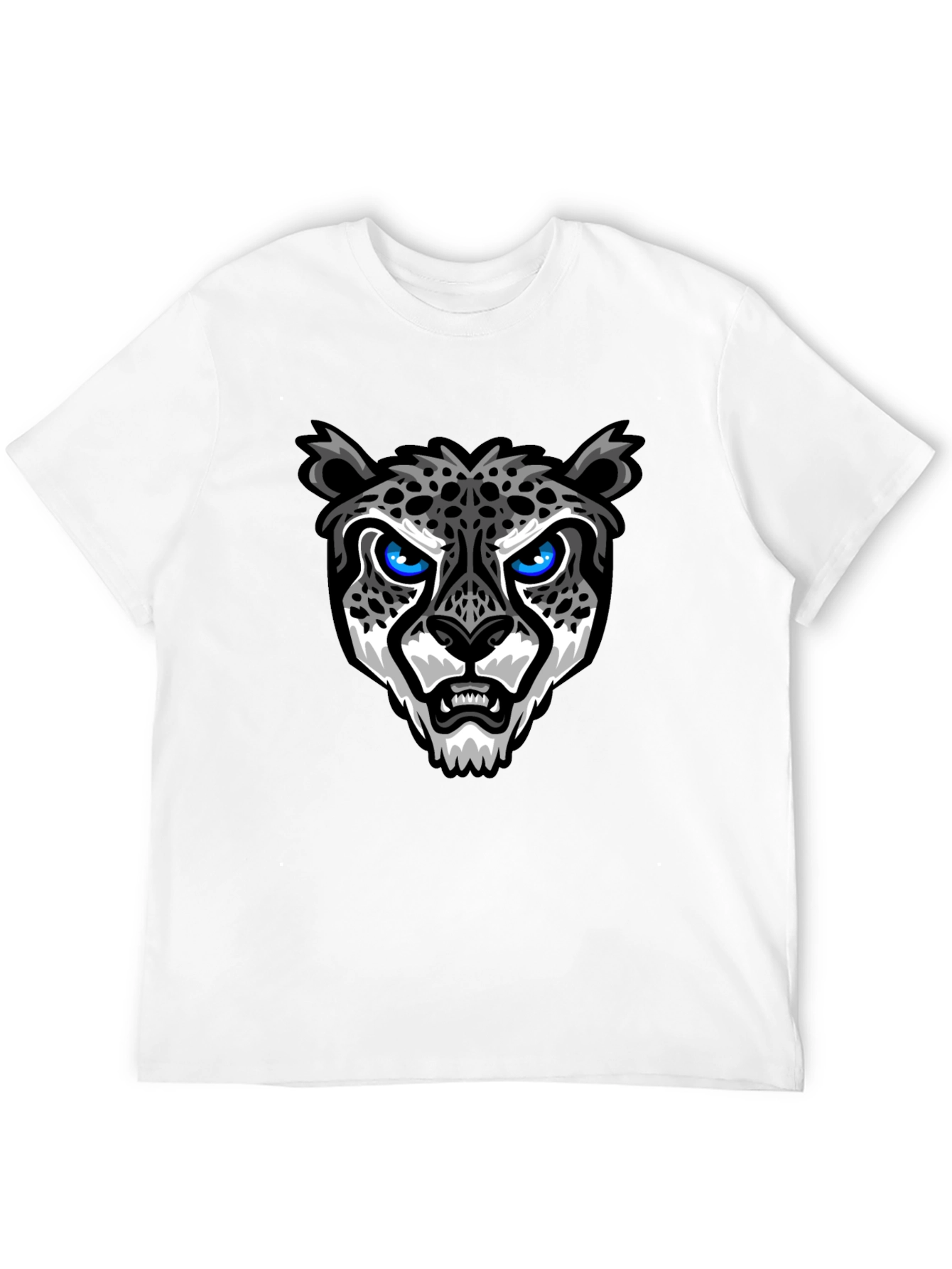 Cool Cheetah Graphic T-Shirt - Trendy Black Tee
