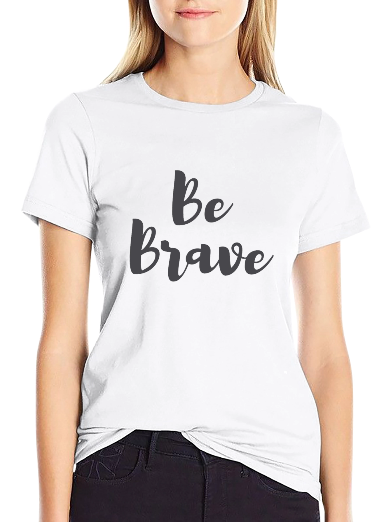 Be Brave Black Graphic T-Shirt