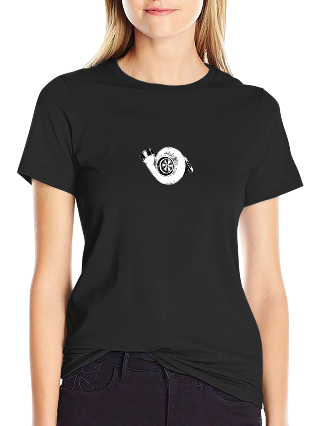 Turbo Graphic Tee - Black Cotton T-Shirt