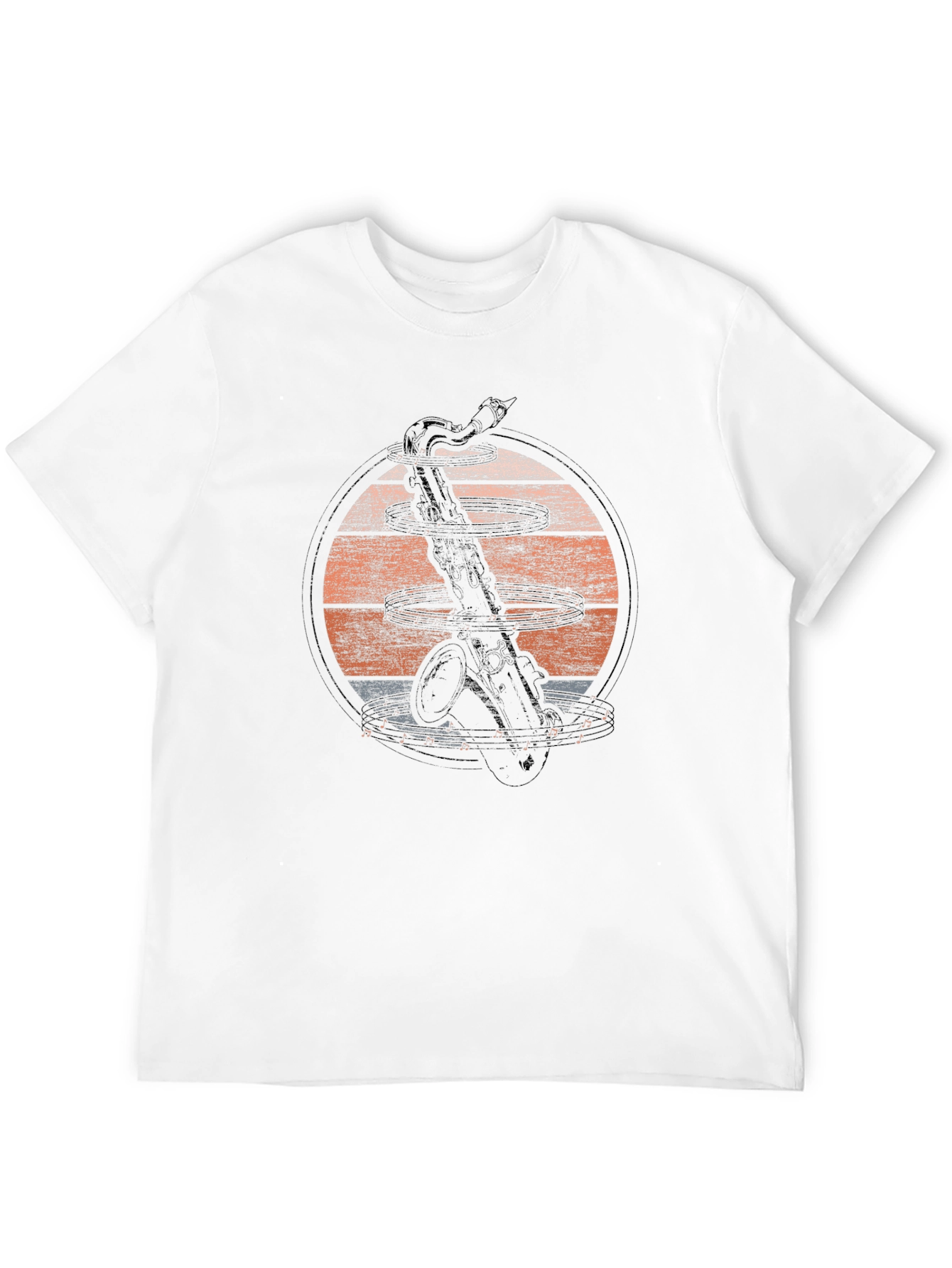 Saxophone Sunset Graphic Tee - Music Lovers T-Shirt