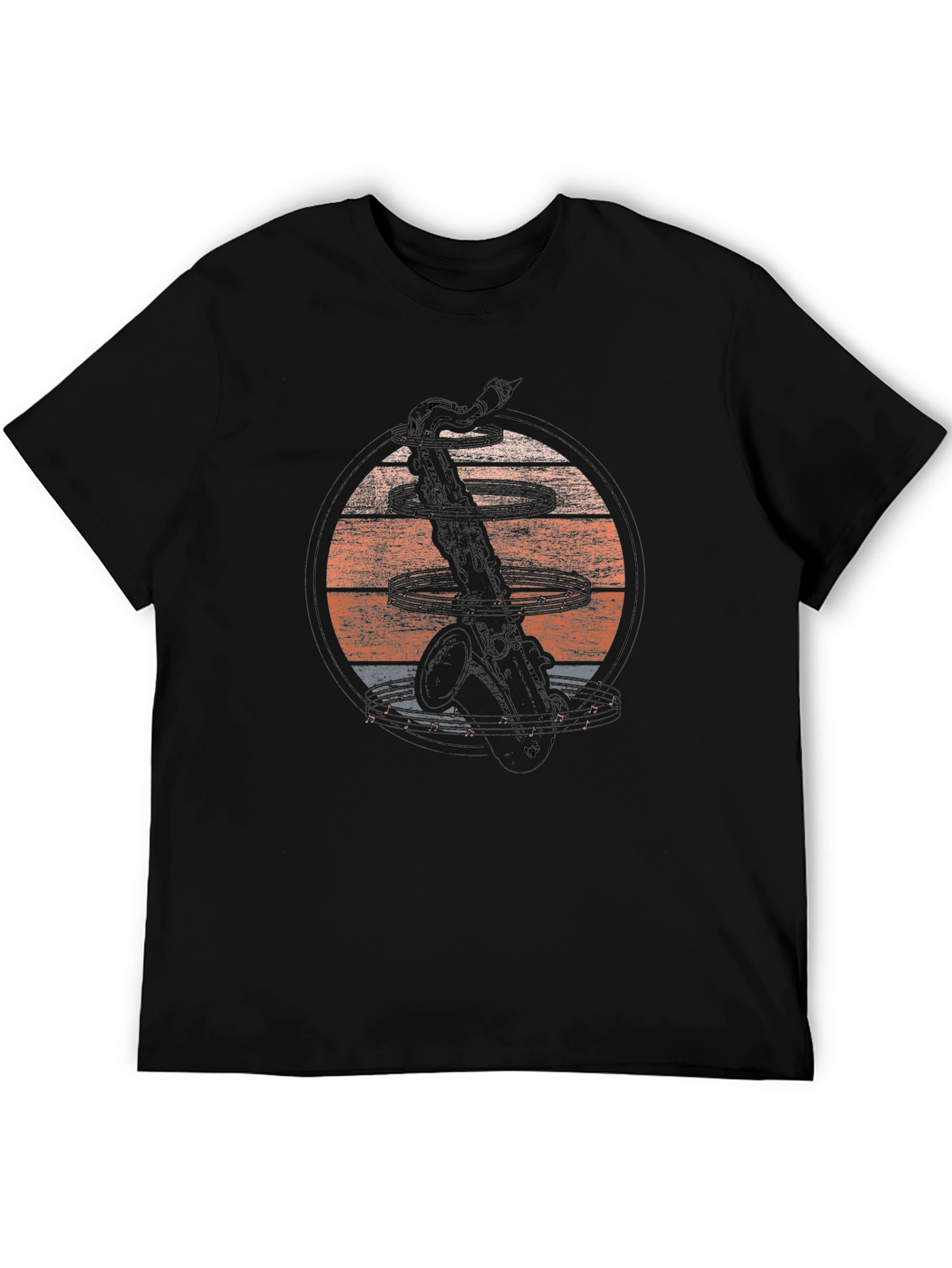 Saxophone Sunset Graphic Tee - Music Lovers T-Shirt
