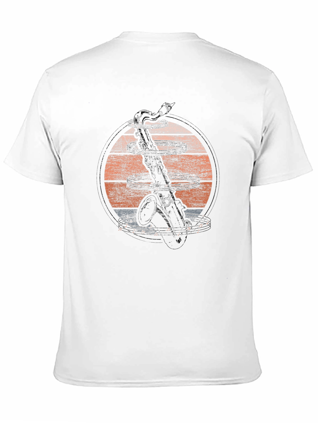 Saxophone Sunset Graphic Tee - Music Lovers T-Shirt